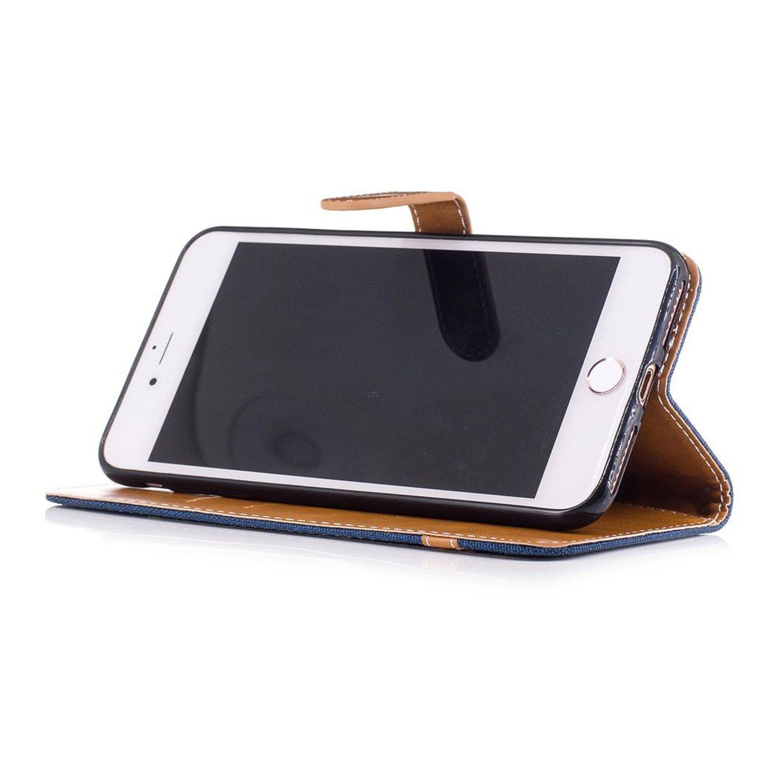 Apple iPhone 7 Plus Handyhülle Bookcover Blau