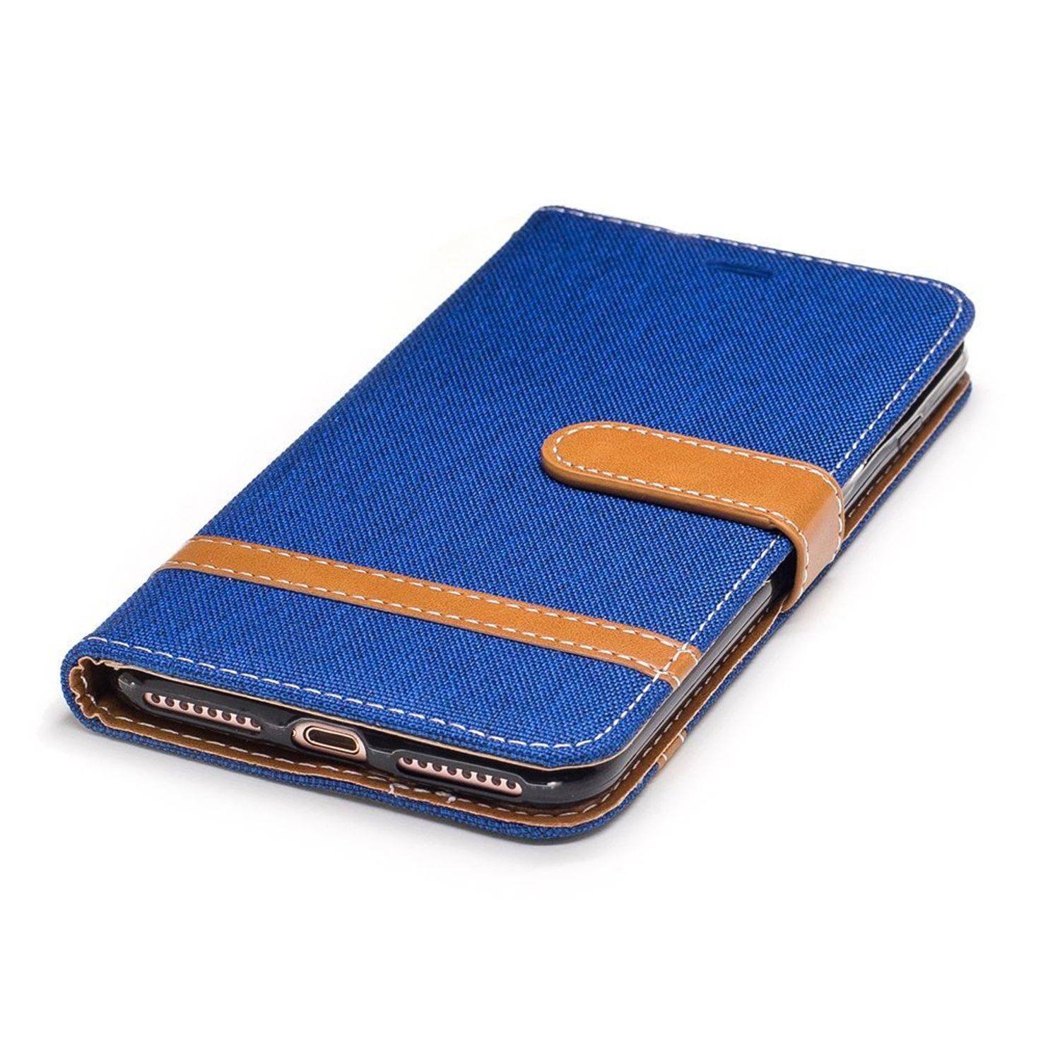 Apple iPhone 7 Plus Handyhülle Bookcover Blau