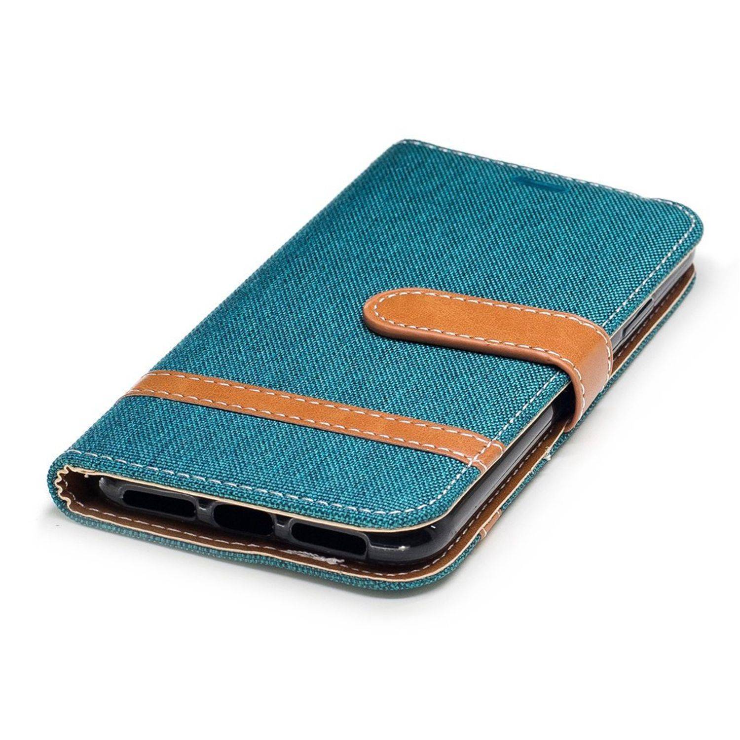Apple iPhone X / iPhone XS Handyhülle Bookcover Grün
