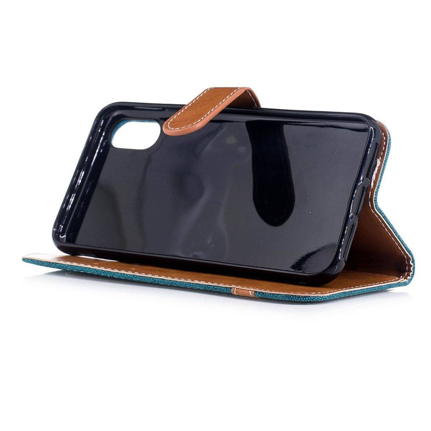 Apple iPhone X / iPhone XS Handyhülle Bookcover Grün