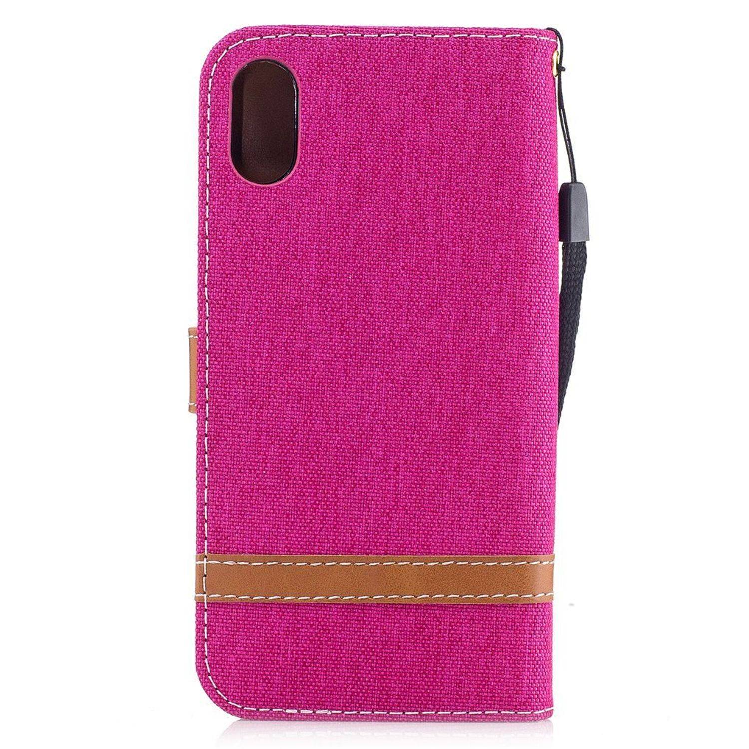 Apple iPhone X / iPhone XS Handyhülle Bookcover Rosa