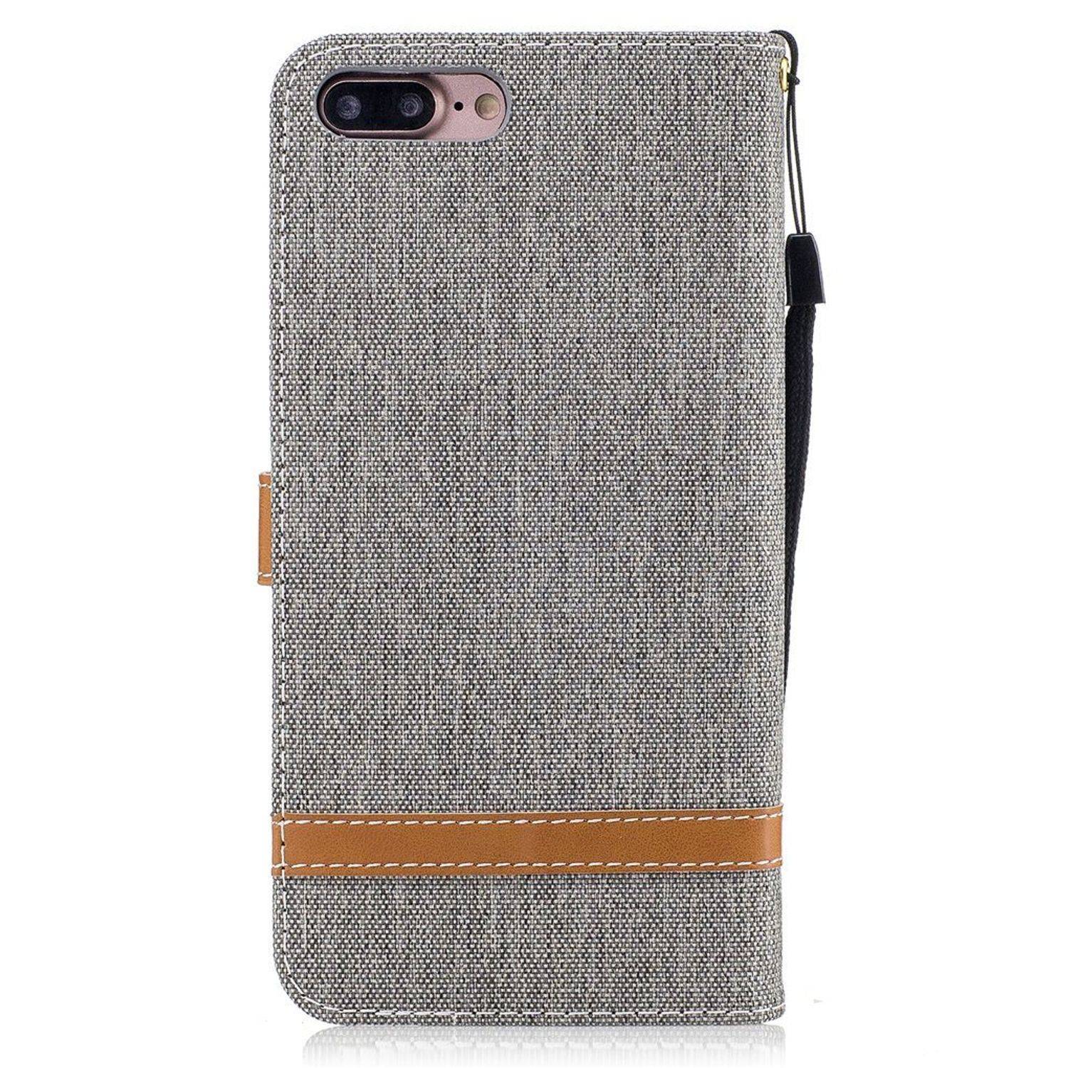 Apple iPhone 7 Plus Handyhülle Bookcover Grau