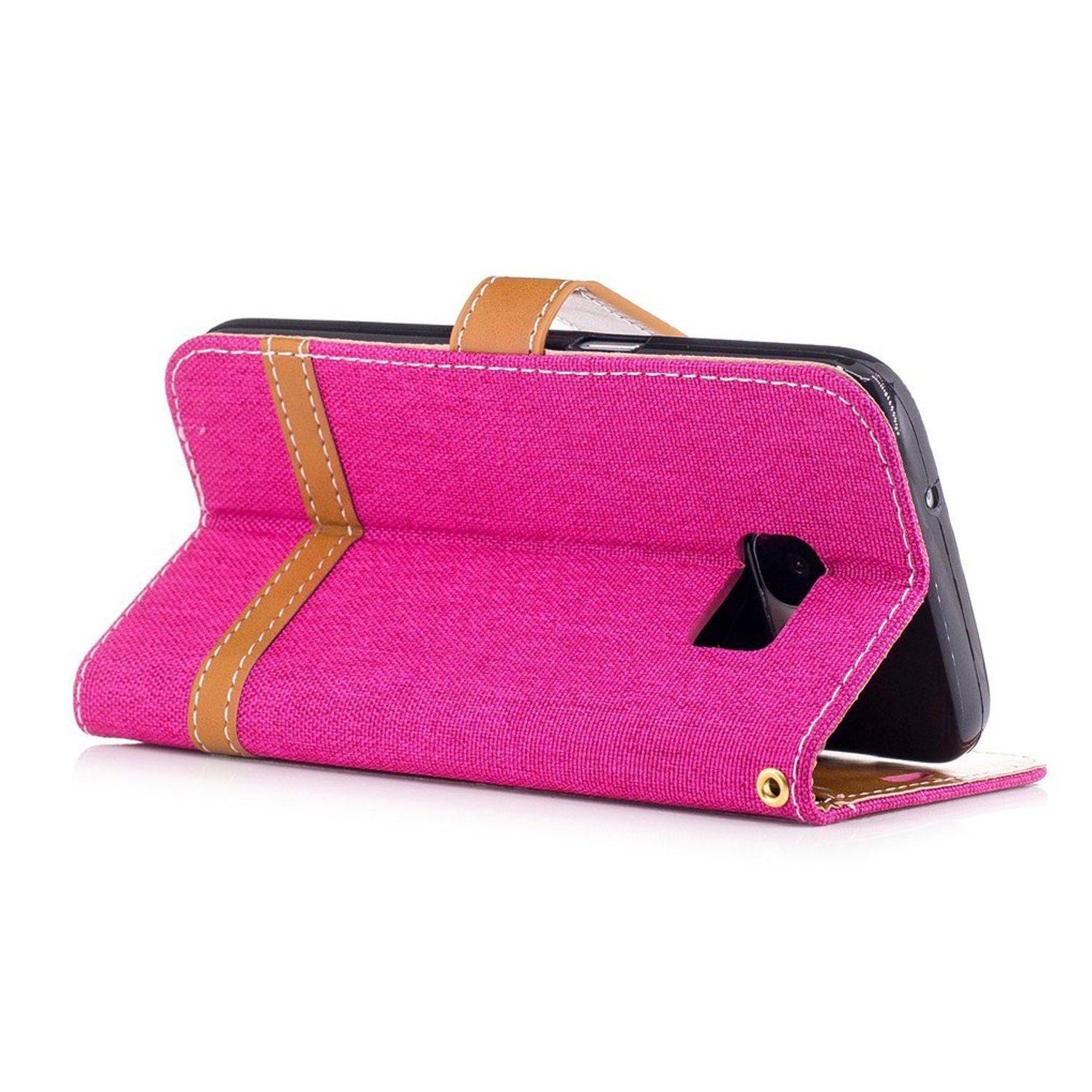 Samsung Galaxy S7 Handyhülle Bookcover Rosa