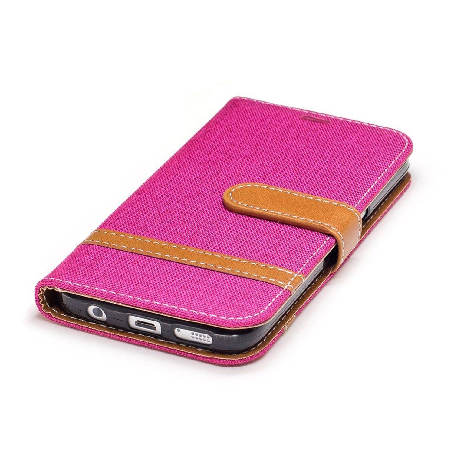 Samsung Galaxy S7 Handyhülle Bookcover Rosa
