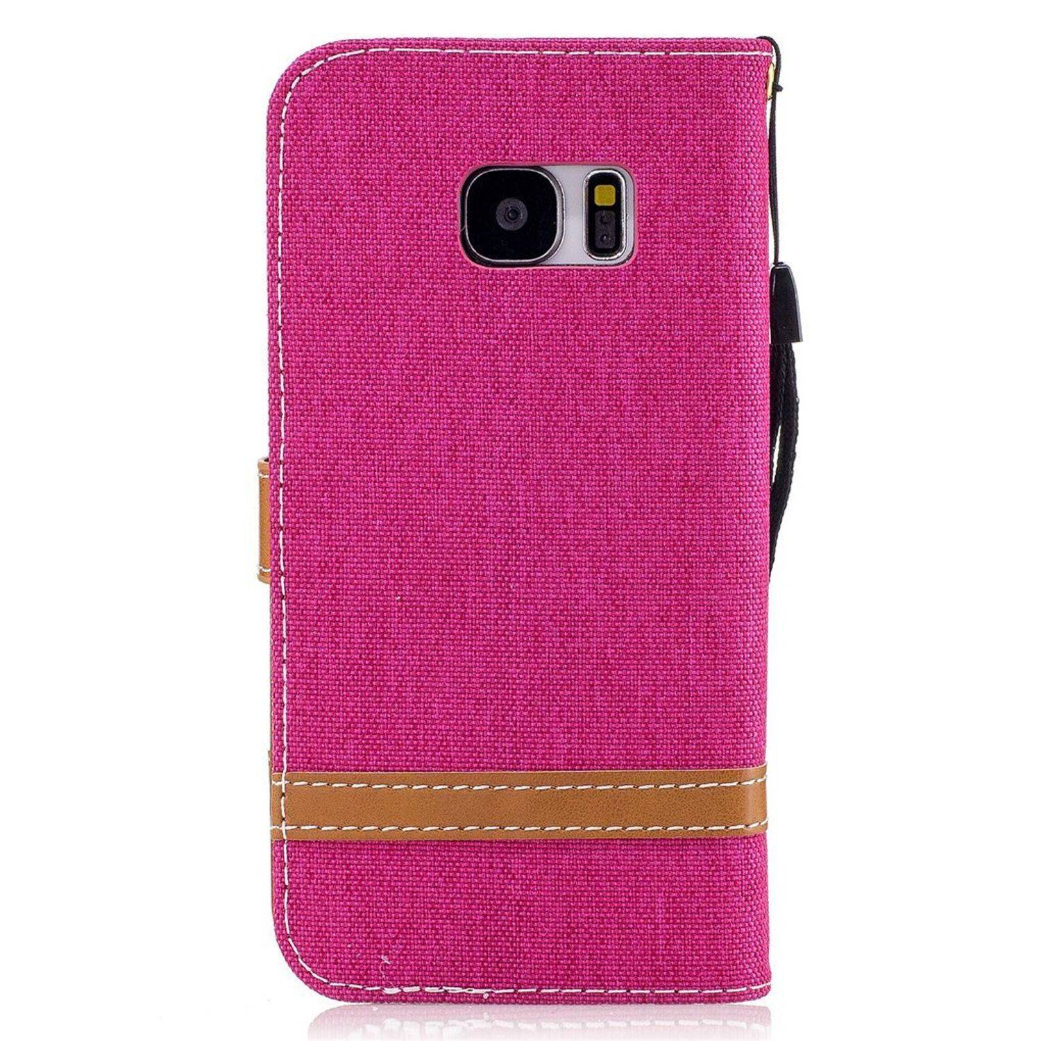 Samsung Galaxy S7 Handyhülle Bookcover Rosa