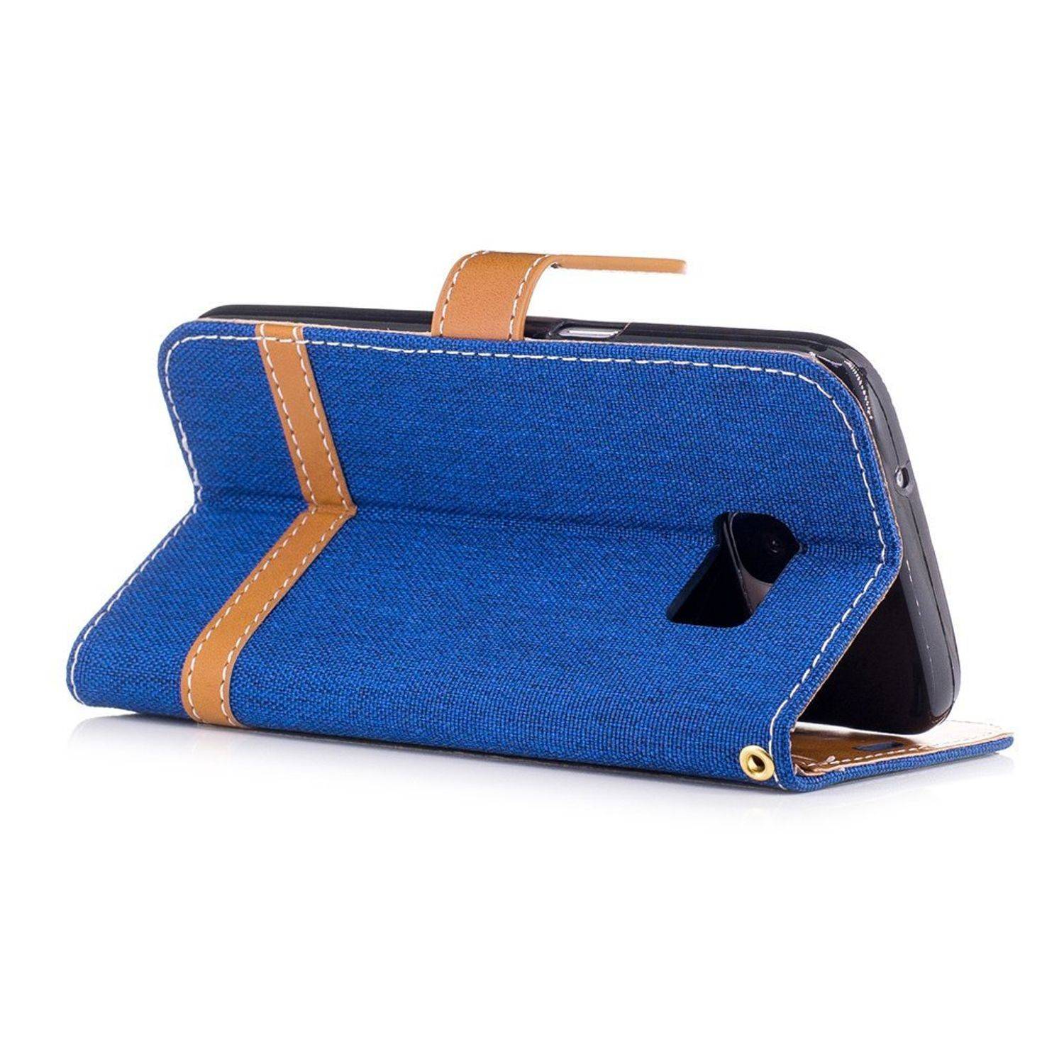 Samsung Galaxy S7 Handyhülle Bookcover Blau
