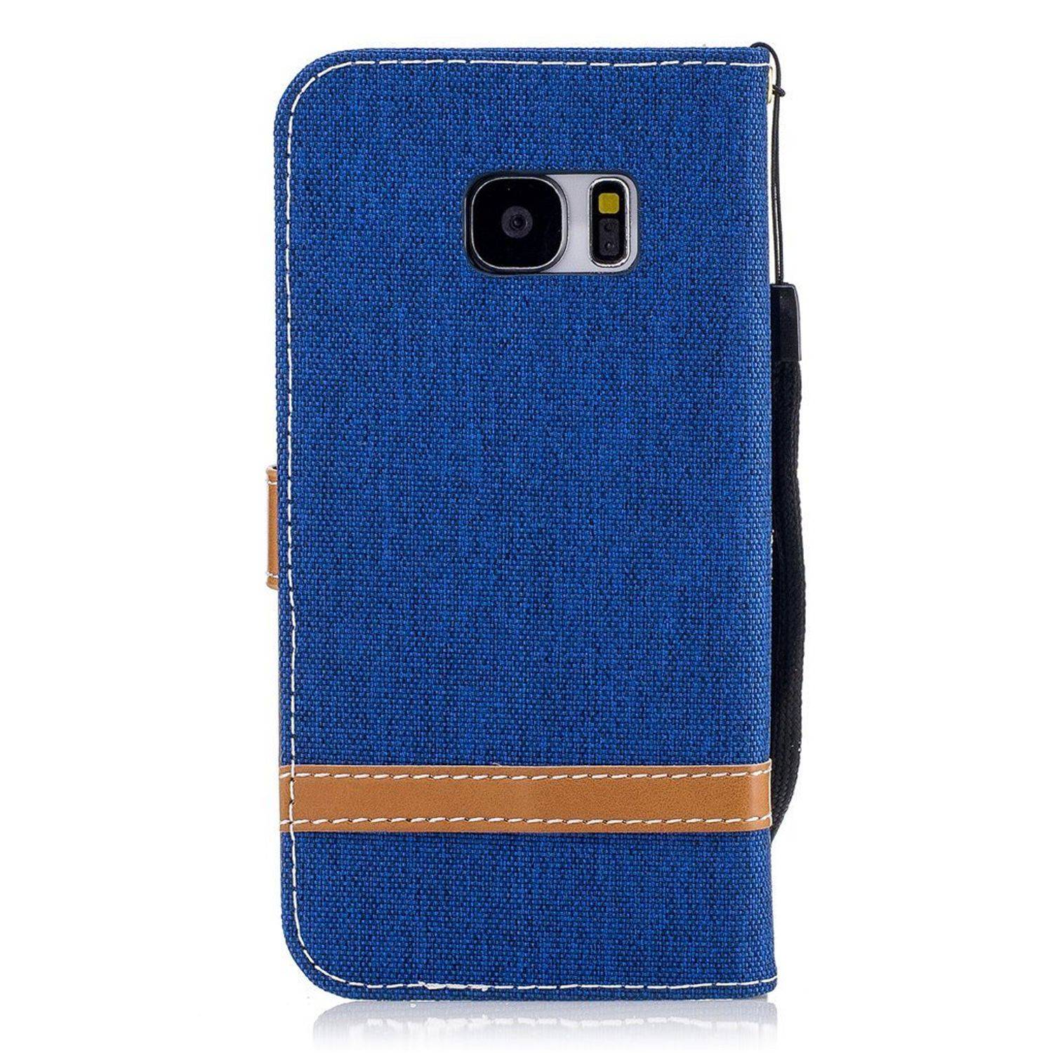 Samsung Galaxy S7 Handyhülle Bookcover Blau