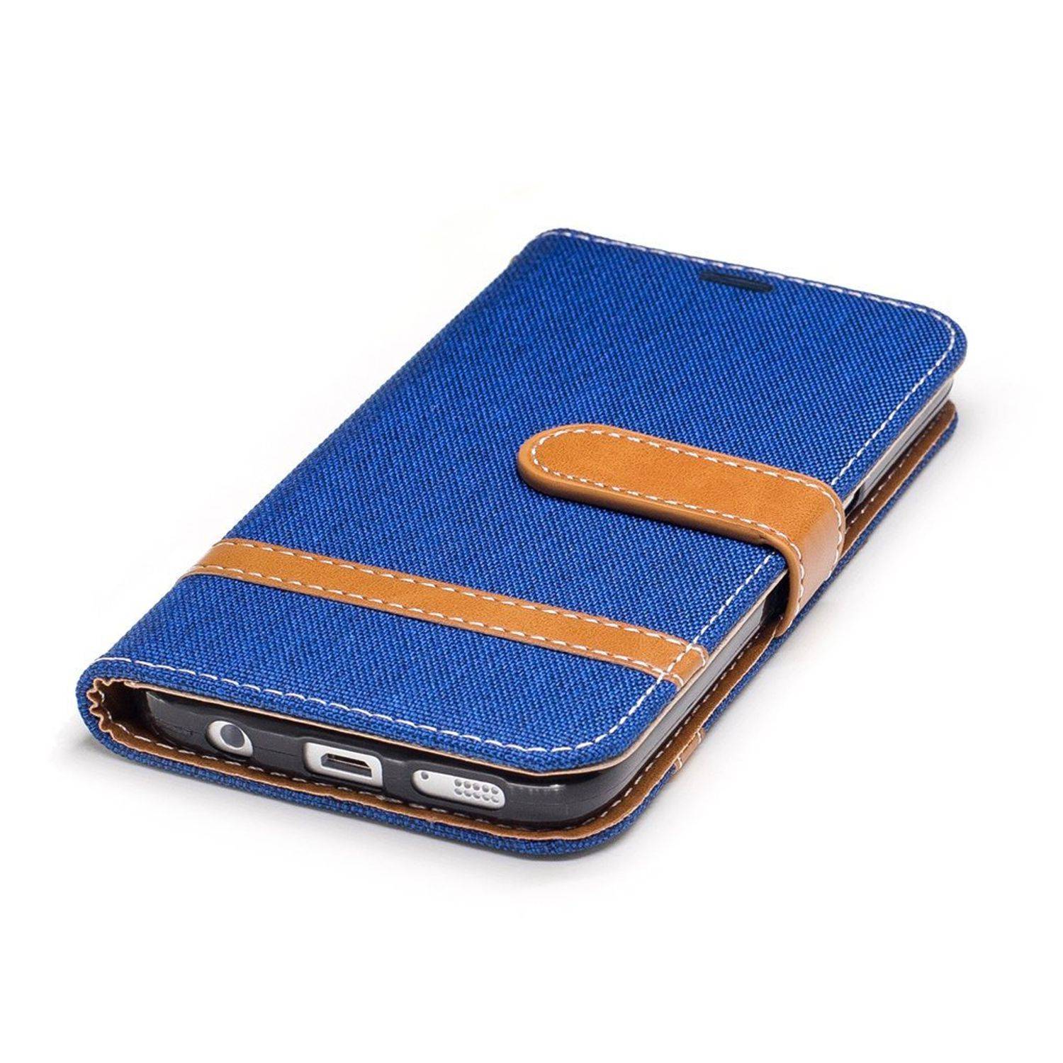 Samsung Galaxy S7 Handyhülle Bookcover Blau