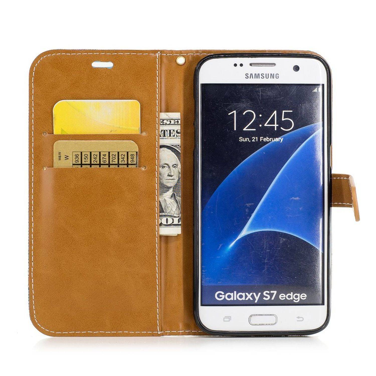 Samsung Galaxy S7 Edge Handyhülle Bookcover Grün