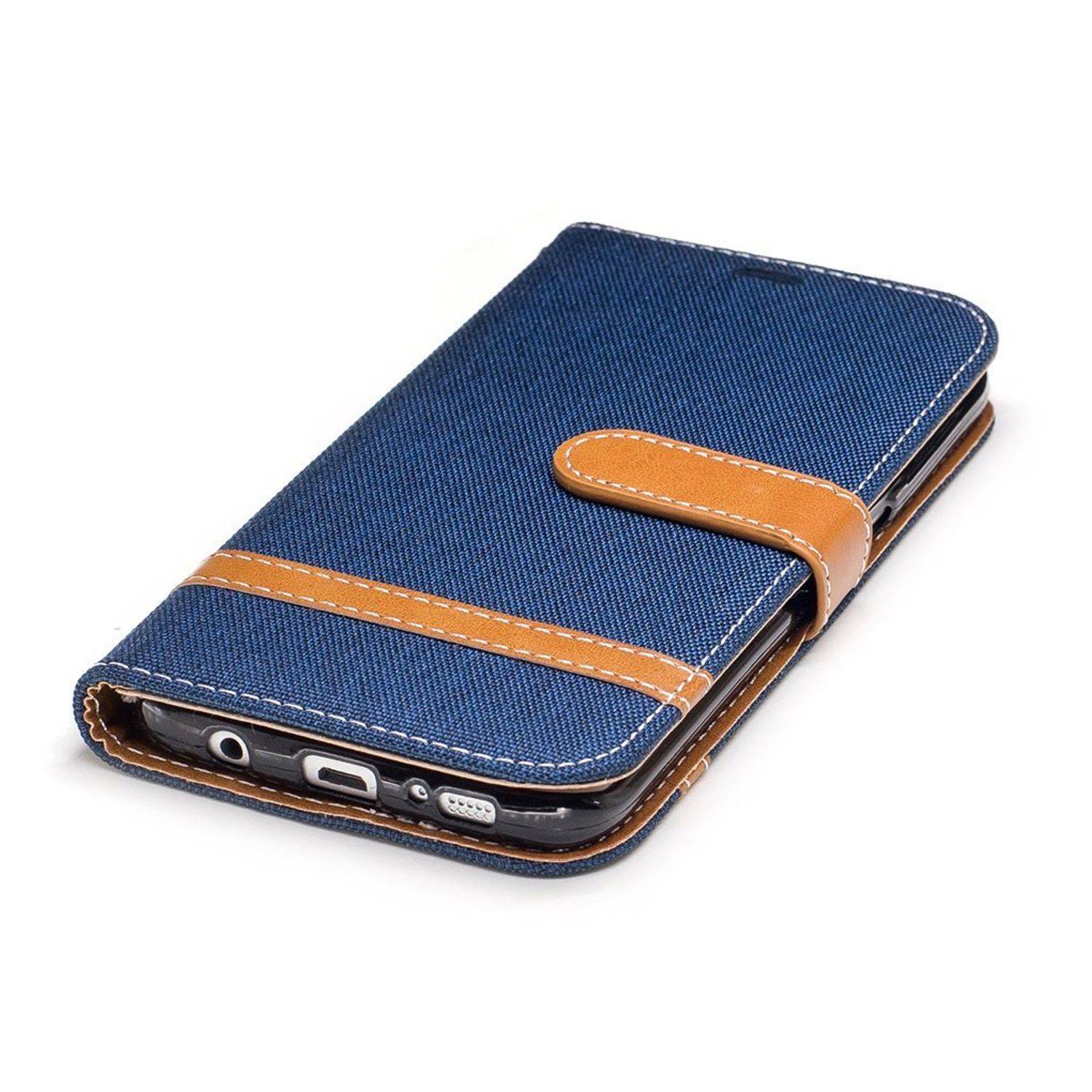 Samsung Galaxy S7 Edge Handyhülle Bookcover Blau