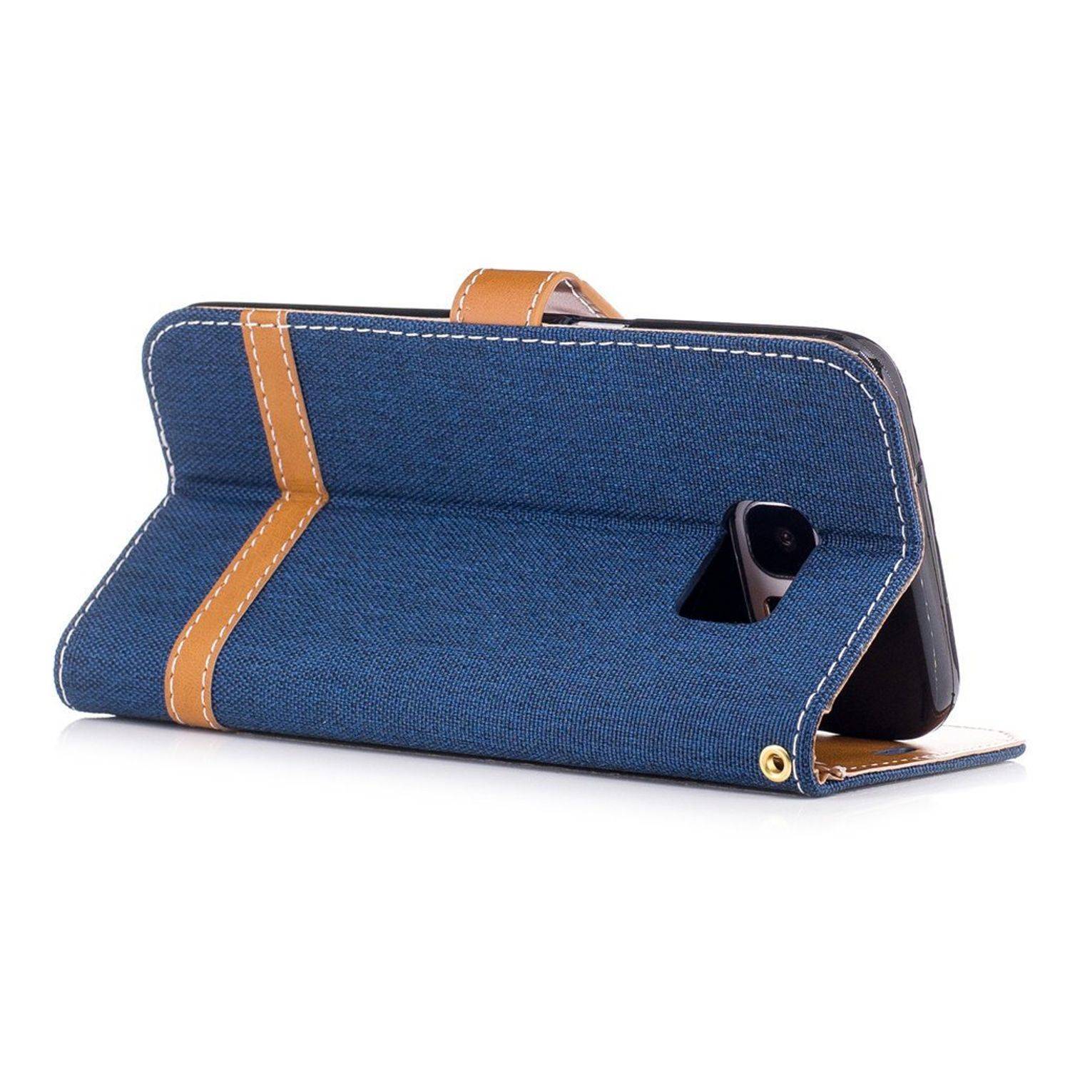 Samsung Galaxy S7 Edge Handyhülle Bookcover Blau
