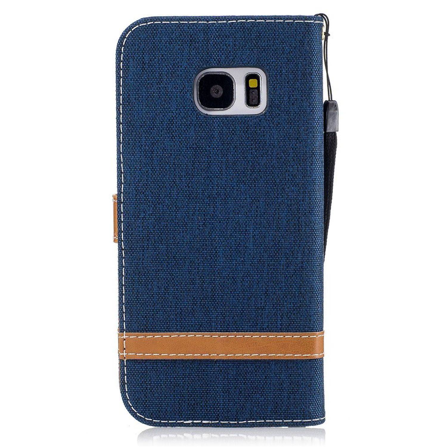 Samsung Galaxy S7 Edge Handyhülle Bookcover Blau