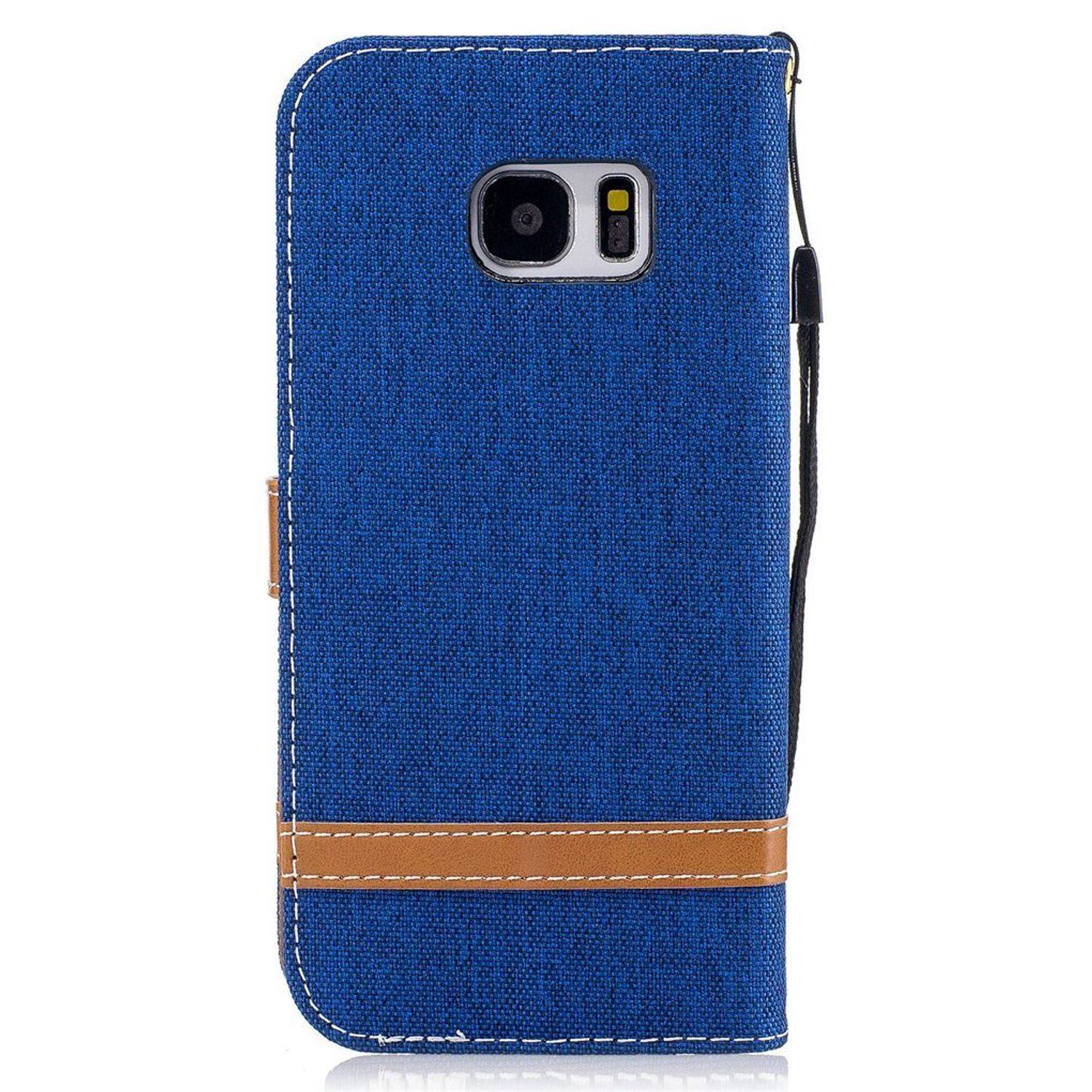Samsung Galaxy S7 Edge Handyhülle Bookcover Blau