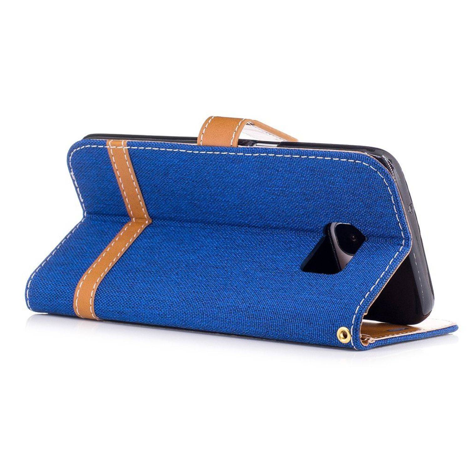Samsung Galaxy S7 Edge Handyhülle Bookcover Blau