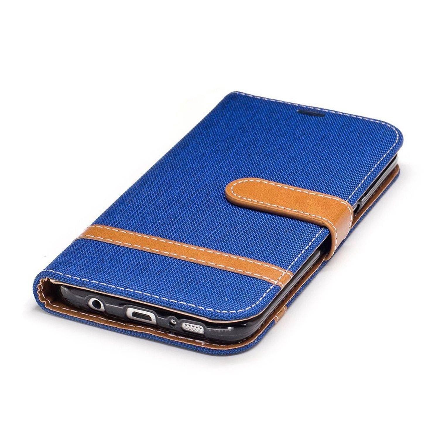 Samsung Galaxy S7 Edge Handyhülle Bookcover Blau
