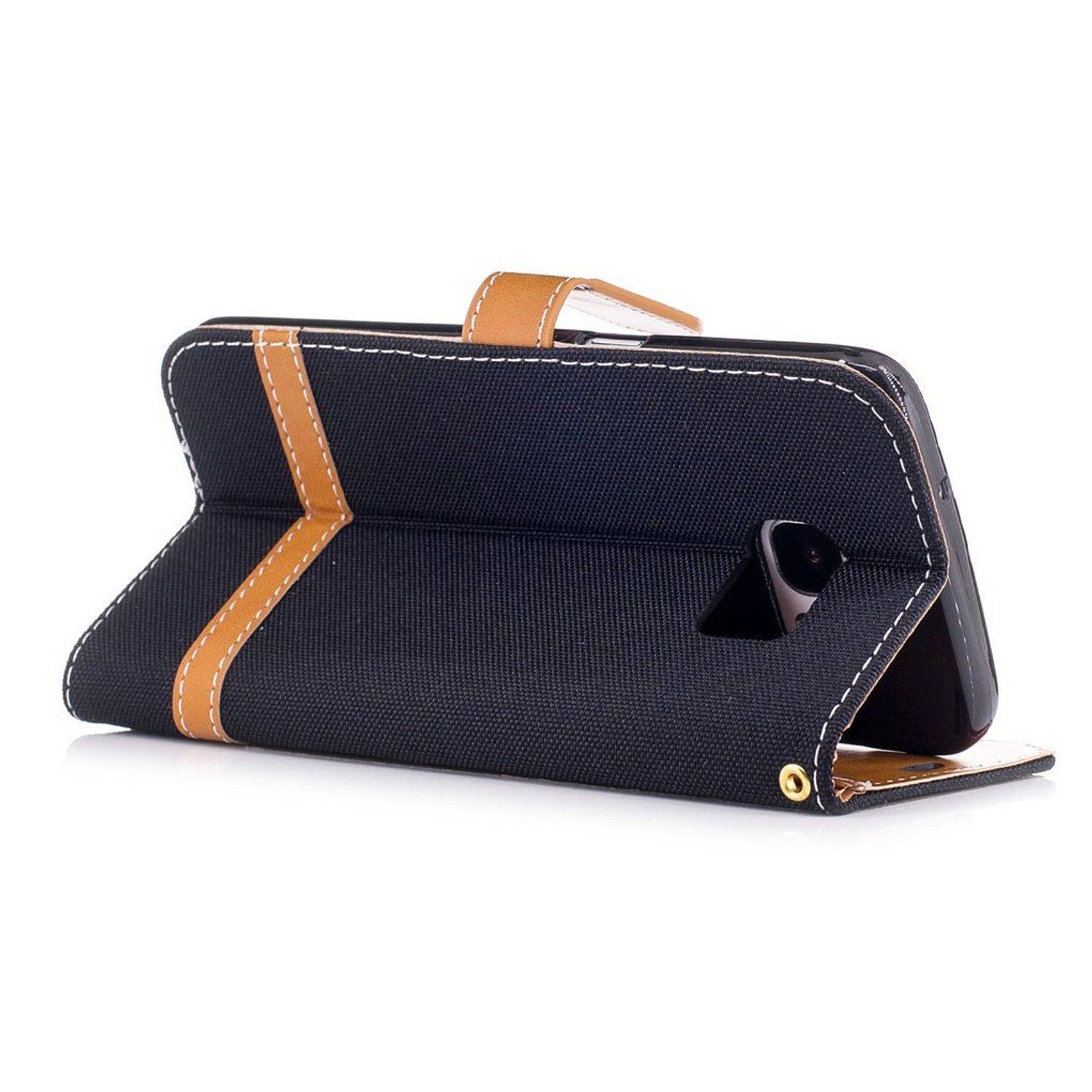Samsung Galaxy S7 Edge Handyhülle Bookcover Schwarz