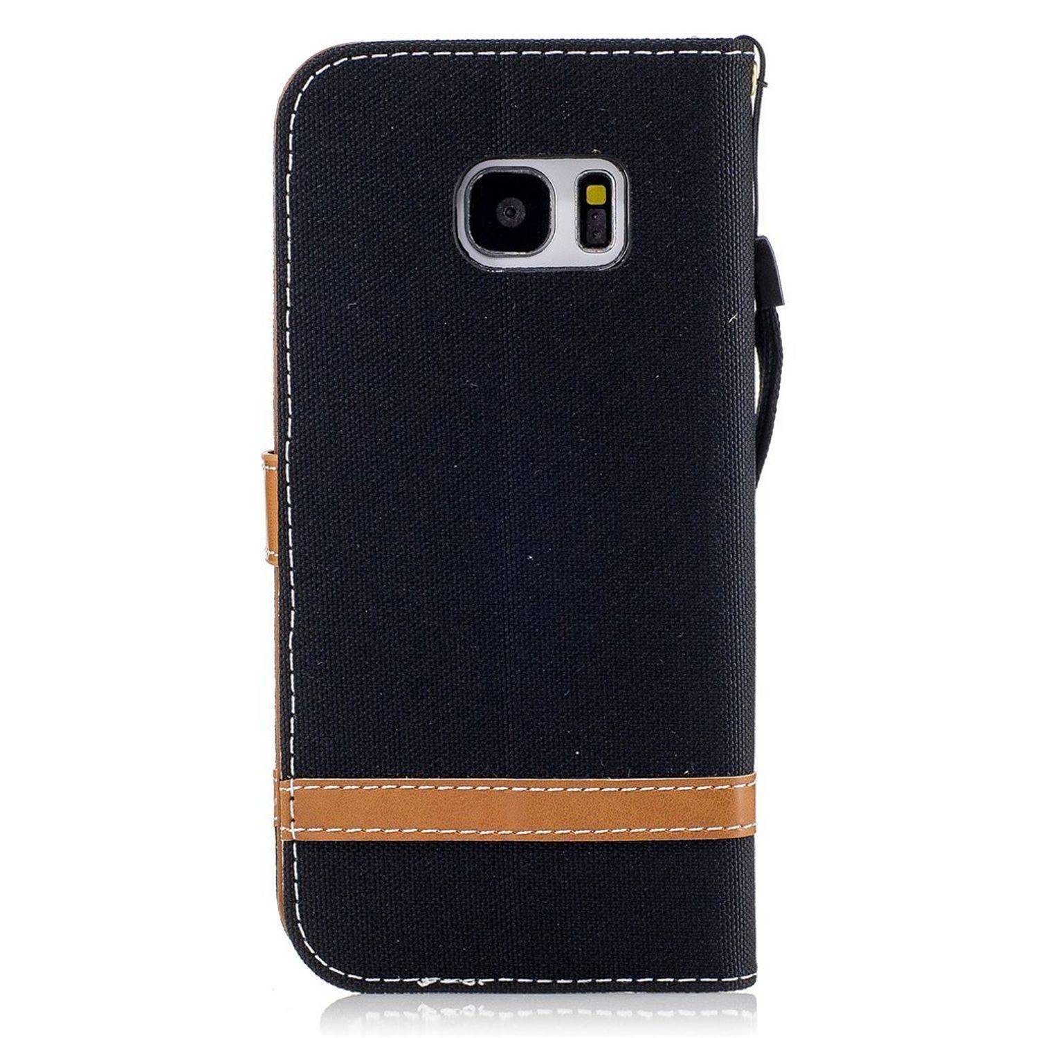 Samsung Galaxy S7 Edge Handyhülle Bookcover Schwarz