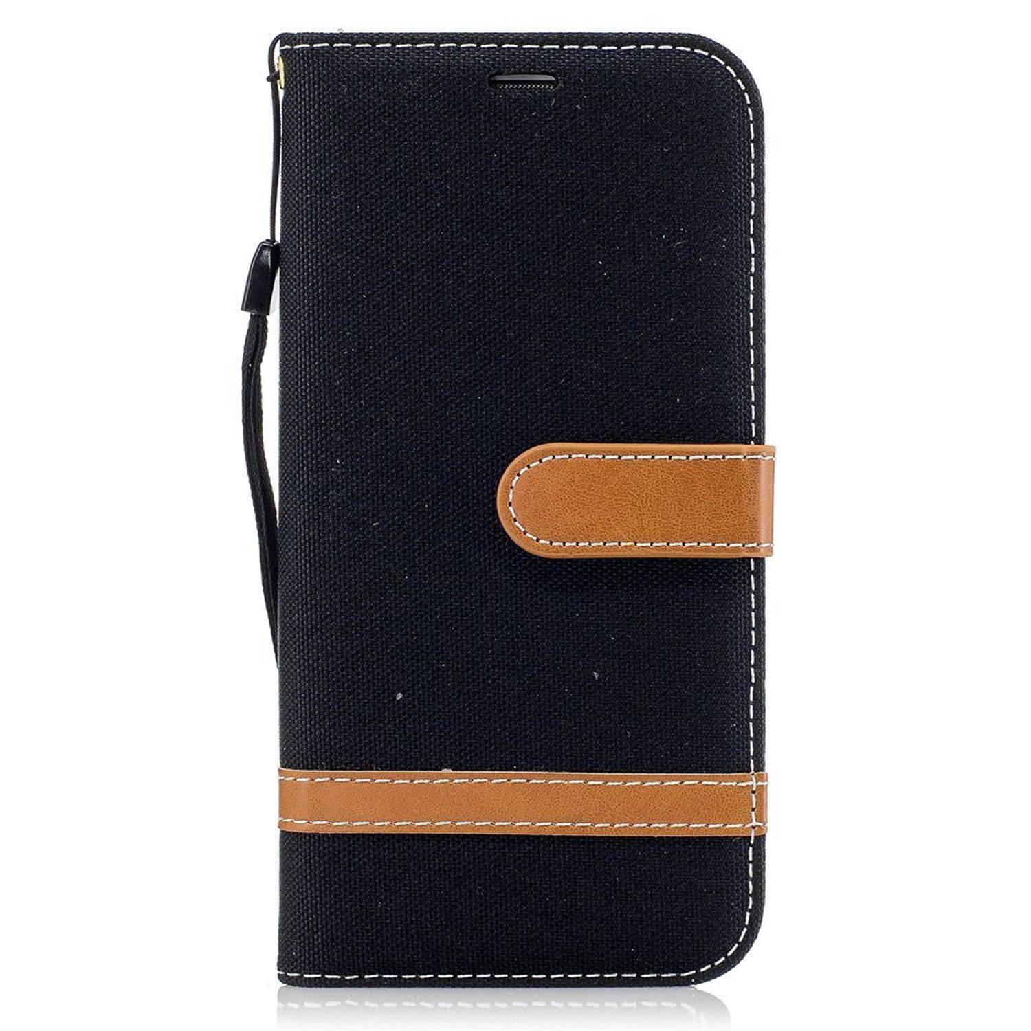 Samsung Galaxy S7 Edge Handyhülle Bookcover Schwarz