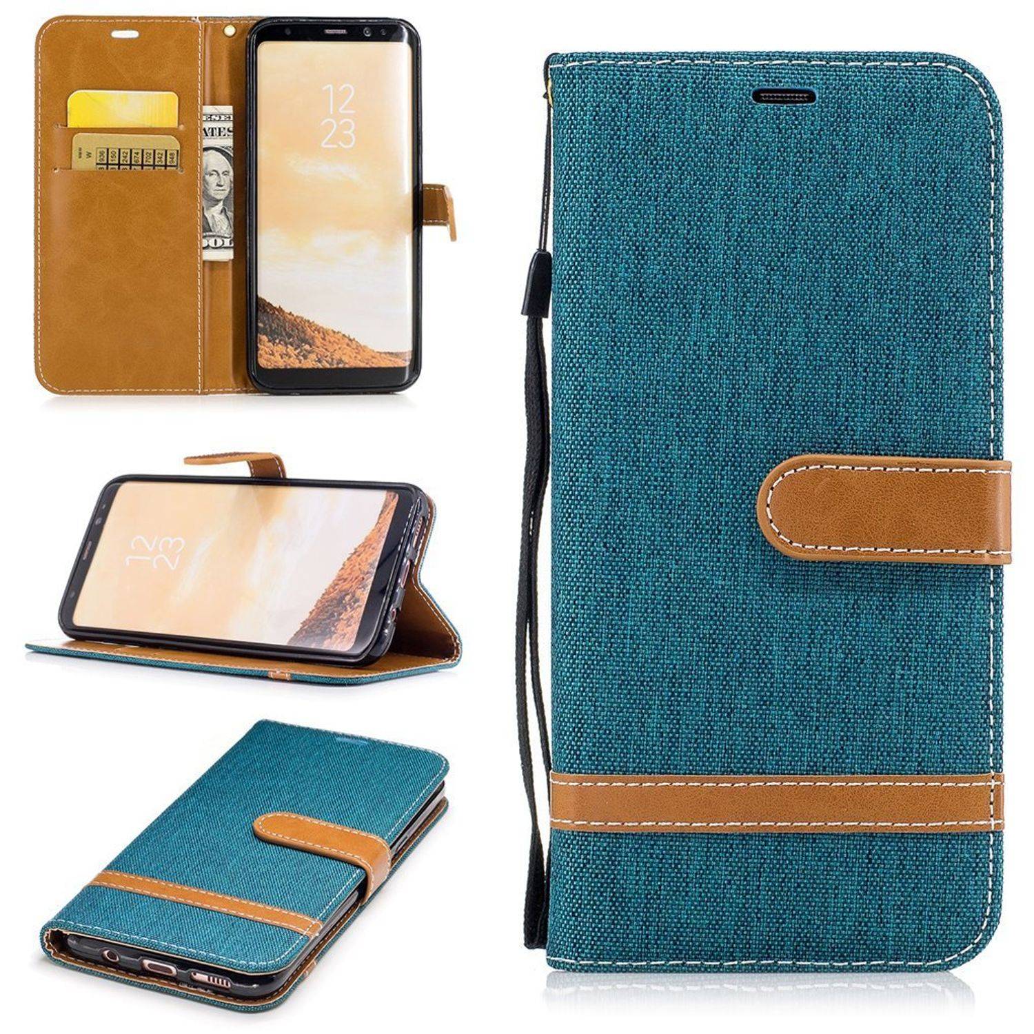 Samsung Galaxy S8 Plus Handyhülle Bookcover Grün