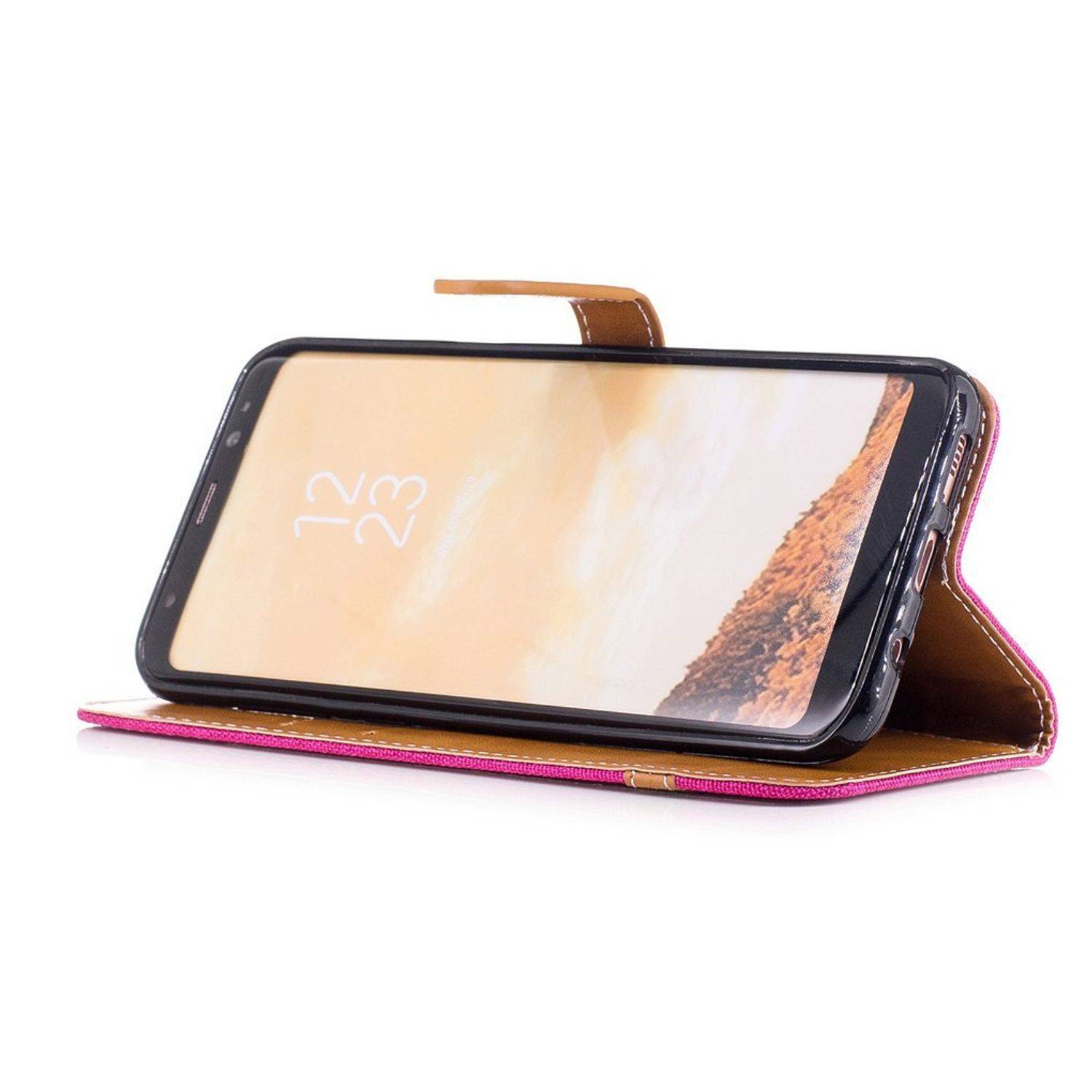 Samsung Galaxy S8 Plus Handyhülle Bookcover Rosa