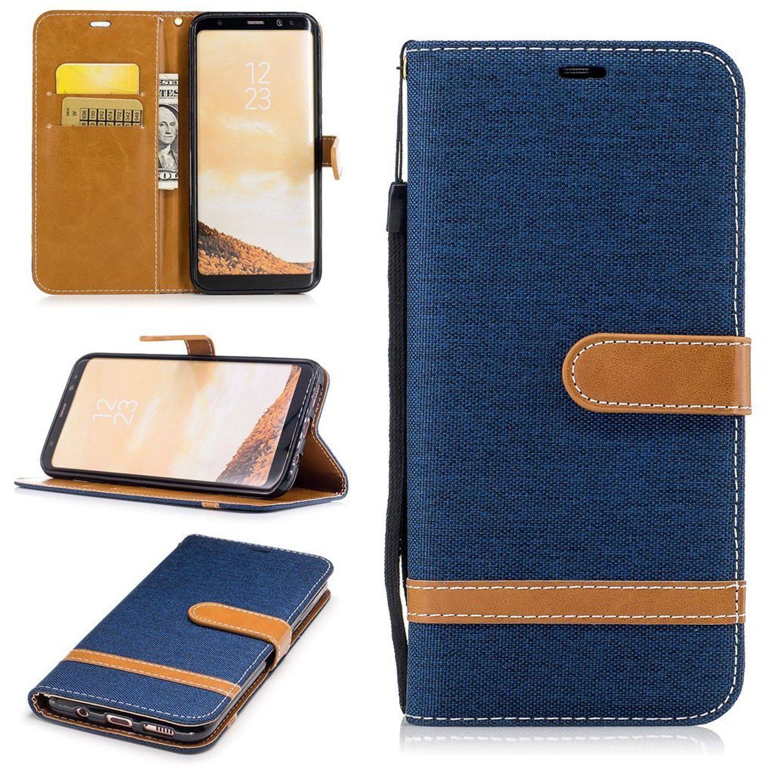Samsung Galaxy S8 Plus Handyhülle Bookcover Blau