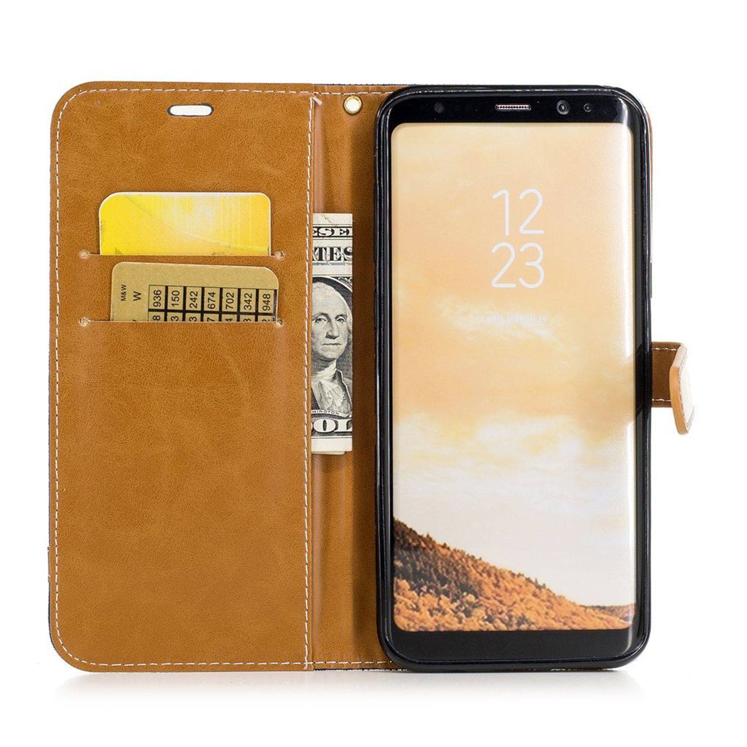 Samsung Galaxy S8 Plus Handyhülle Bookcover Blau