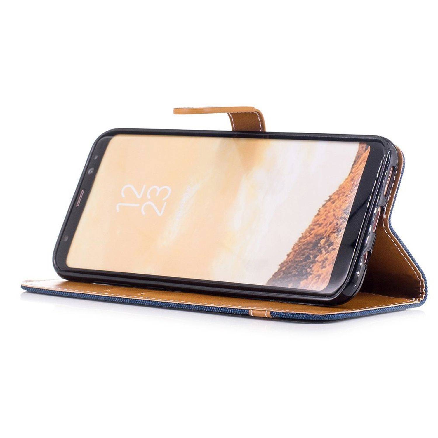 Samsung Galaxy S8 Plus Handyhülle Bookcover Blau