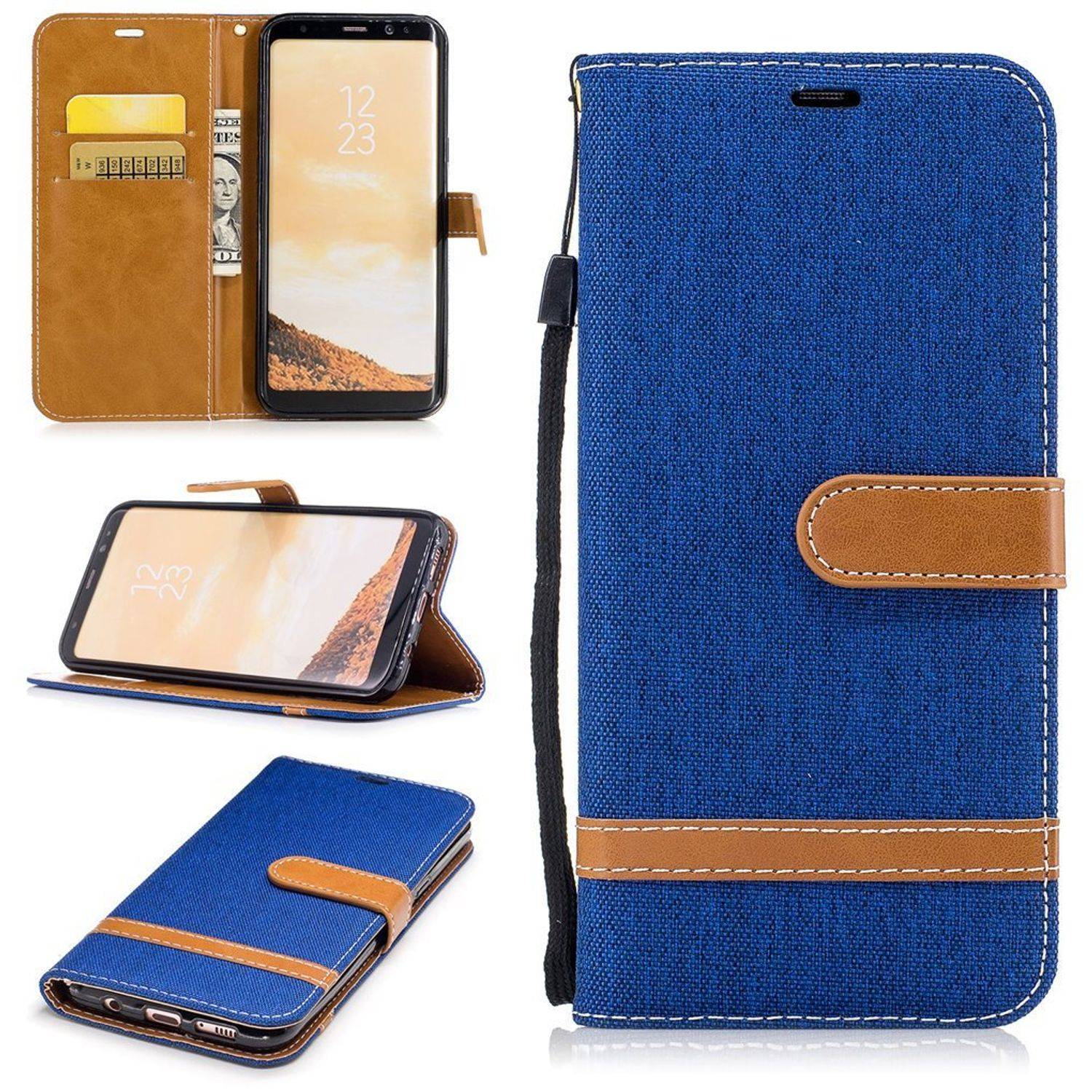 Samsung Galaxy S8 Plus Handyhülle Bookcover Blau