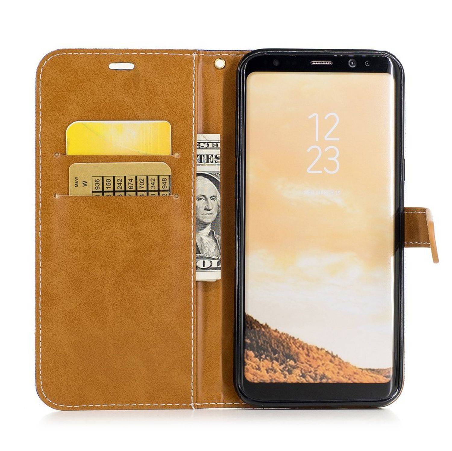 Samsung Galaxy S8 Plus Handyhülle Bookcover Blau