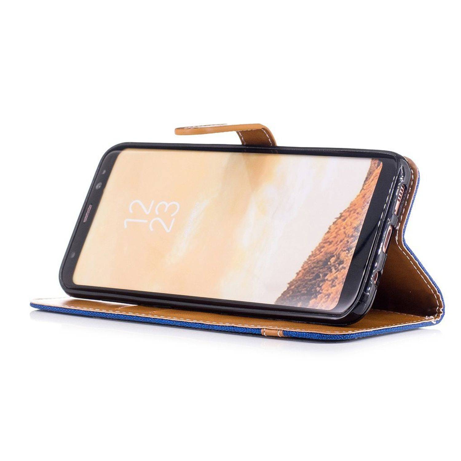 Samsung Galaxy S8 Plus Handyhülle Bookcover Blau