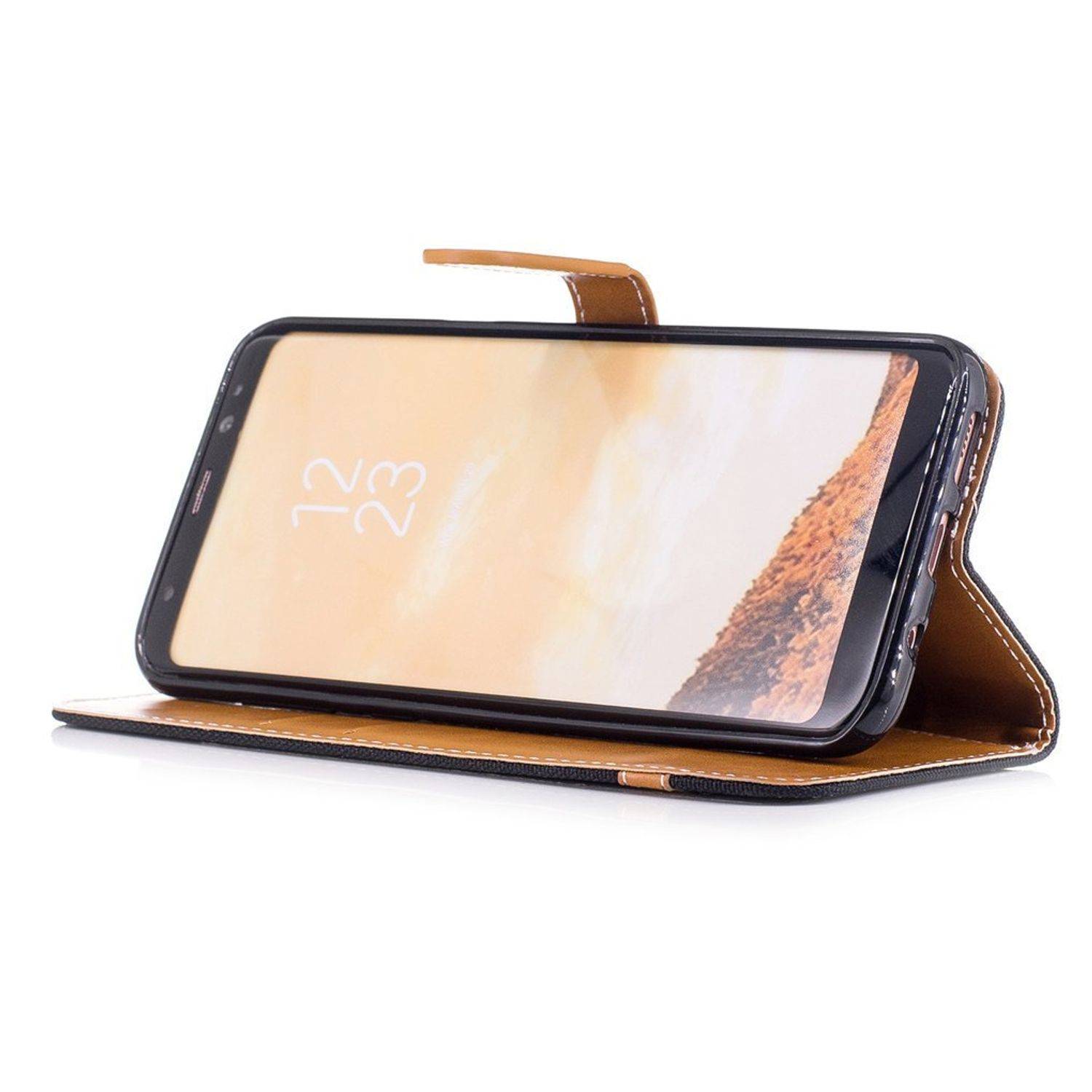 Samsung Galaxy S8 Plus Handyhülle Bookcover Schwarz