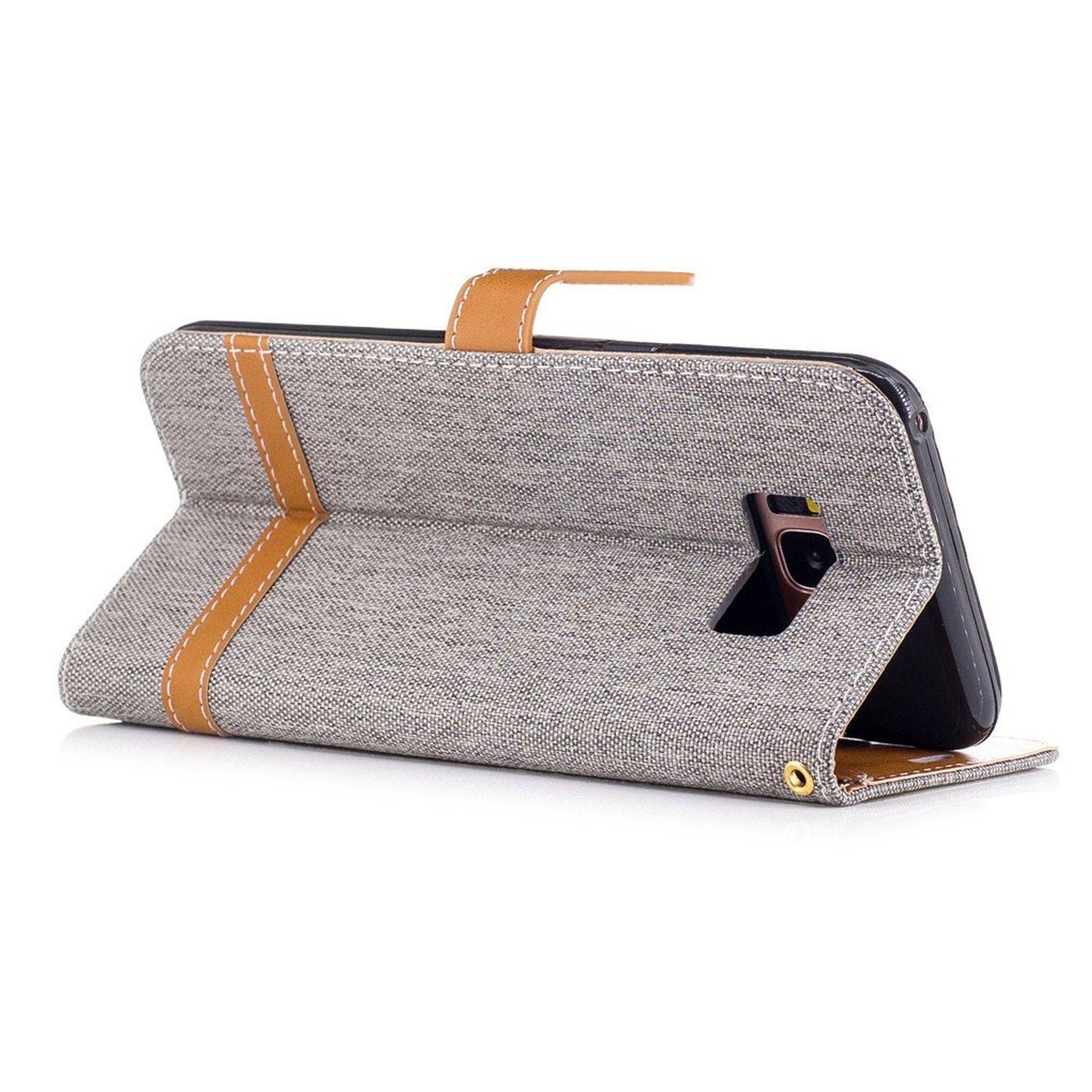 Samsung Galaxy S8 Plus Handyhülle Bookcover Grau