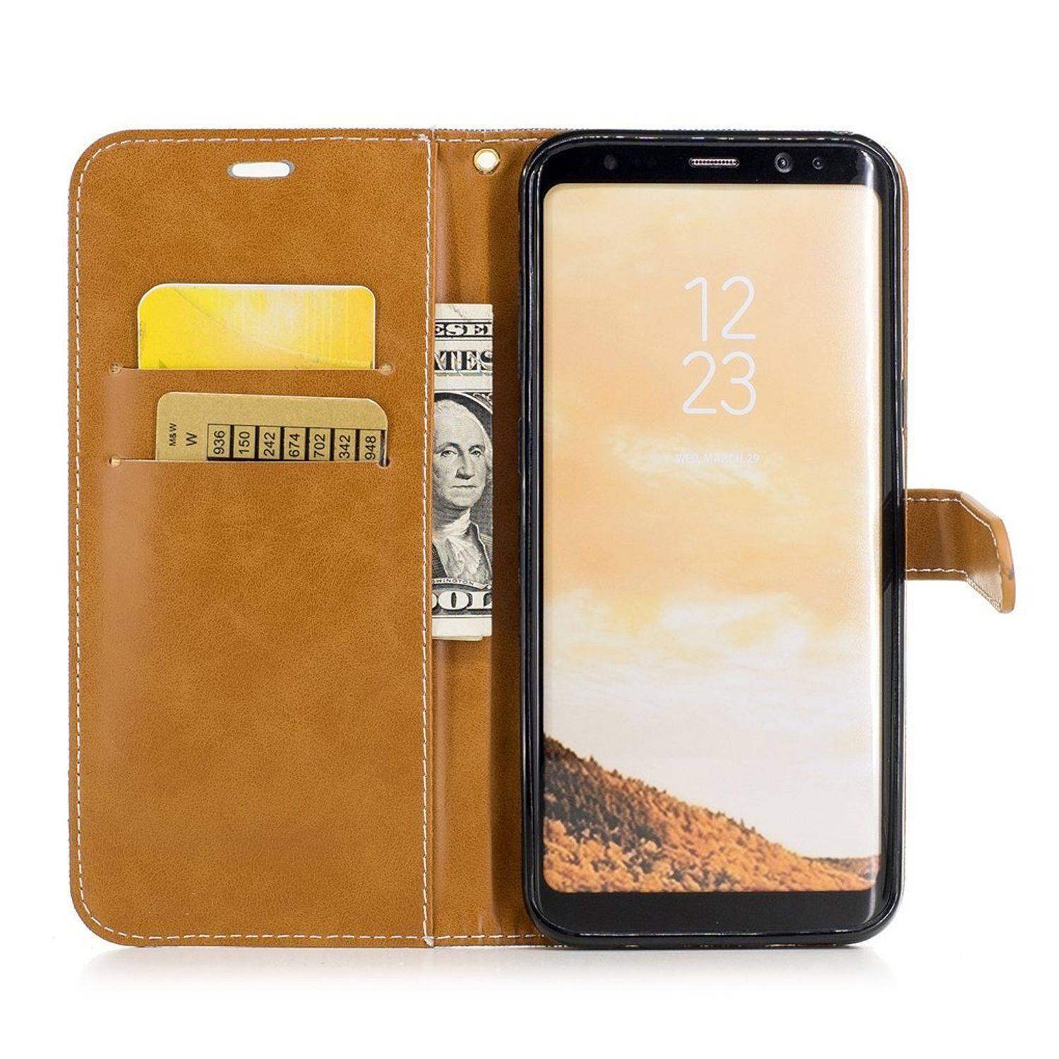 Samsung Galaxy S8 Plus Handyhülle Bookcover Grau