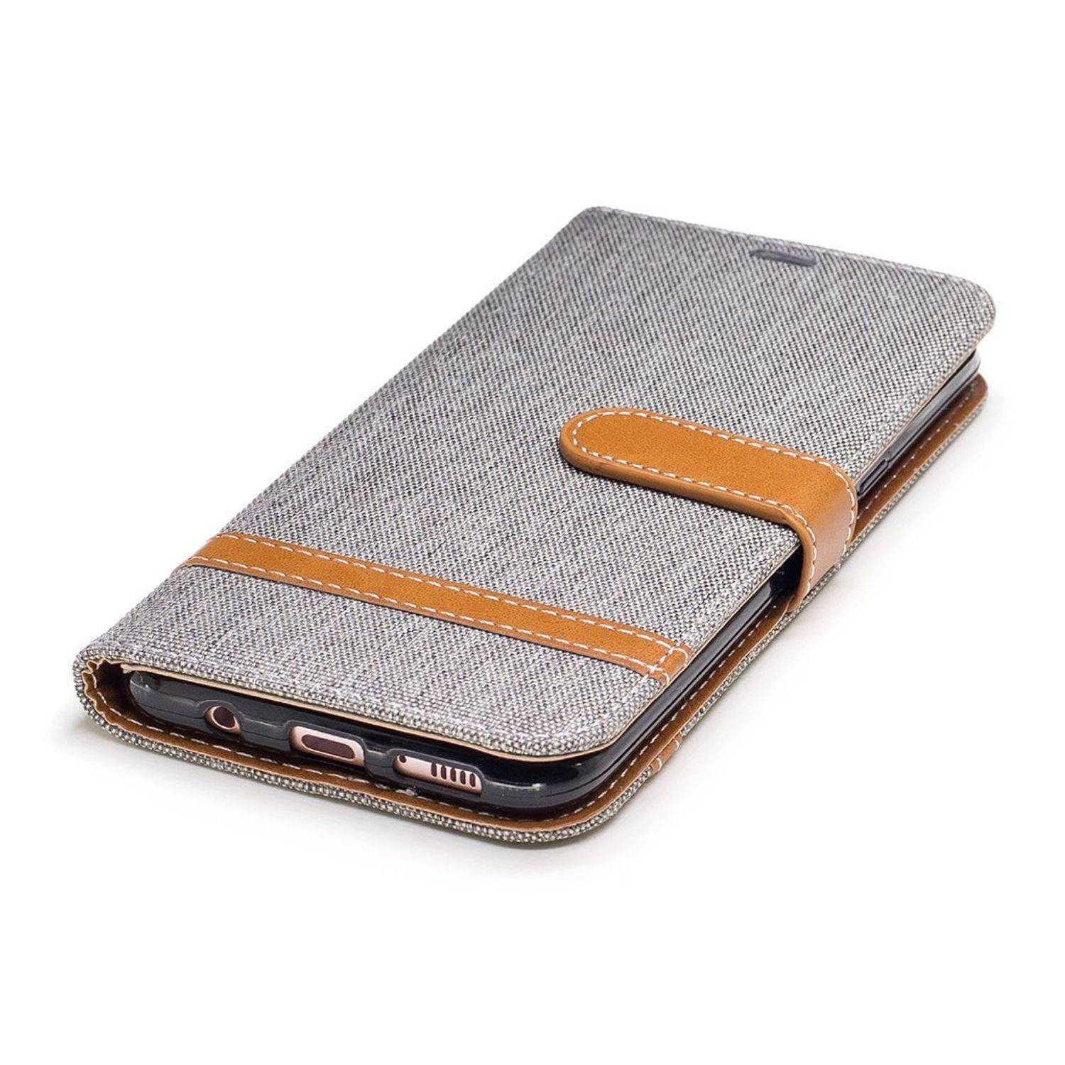 Samsung Galaxy S8 Plus Handyhülle Bookcover Grau
