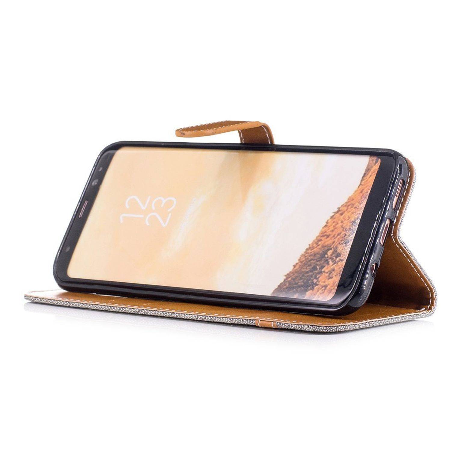 Samsung Galaxy S8 Plus Handyhülle Bookcover Grau
