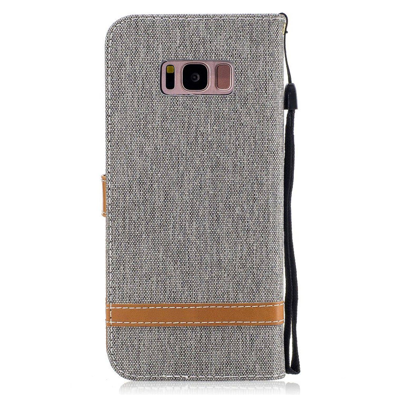 Samsung Galaxy S8 Plus Handyhülle Bookcover Grau