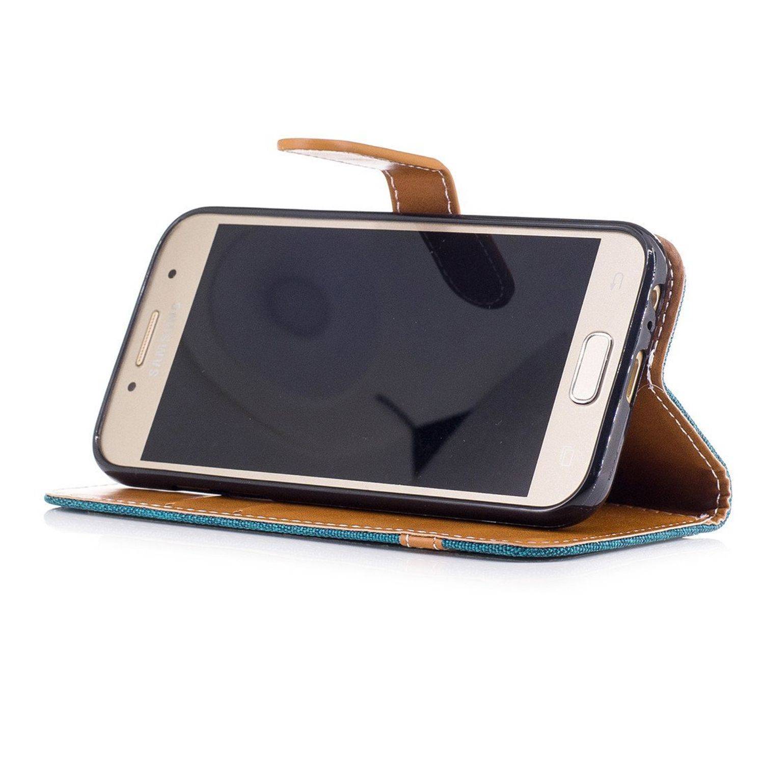 Samsung Galaxy A3 (2017) Handyhülle Bookcover Grün