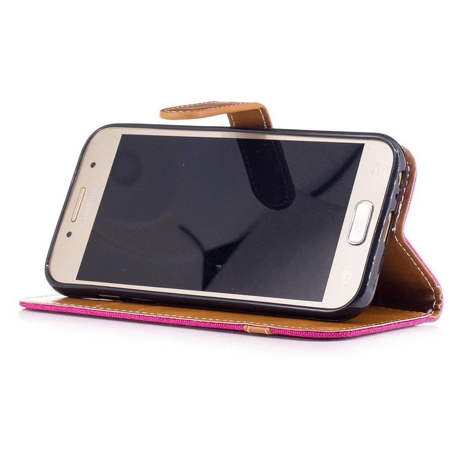 Samsung Galaxy A3 (2017) Handyhülle Bookcover Rosa