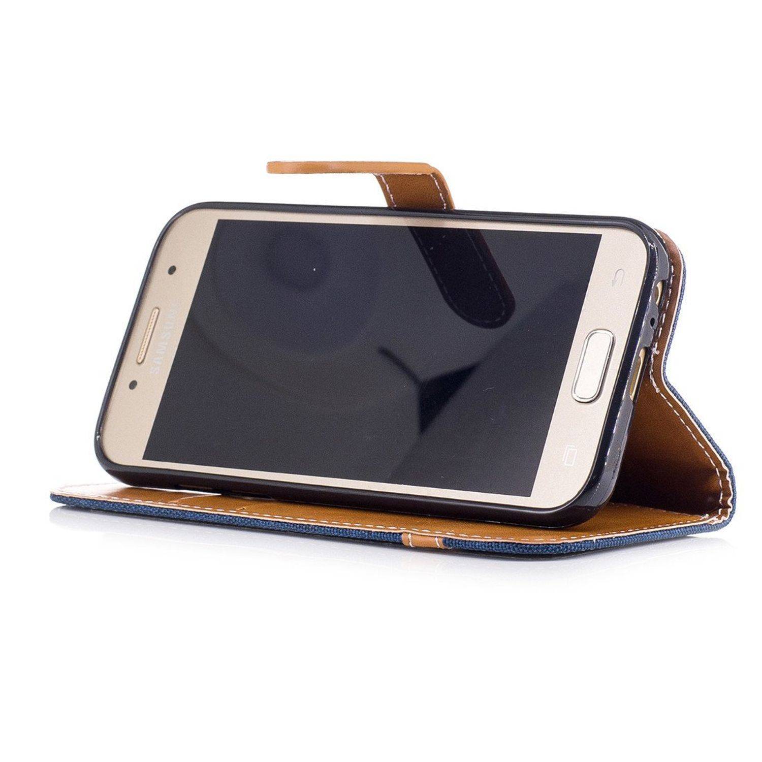 Samsung Galaxy A3 (2017) Handyhülle Bookcover Blau