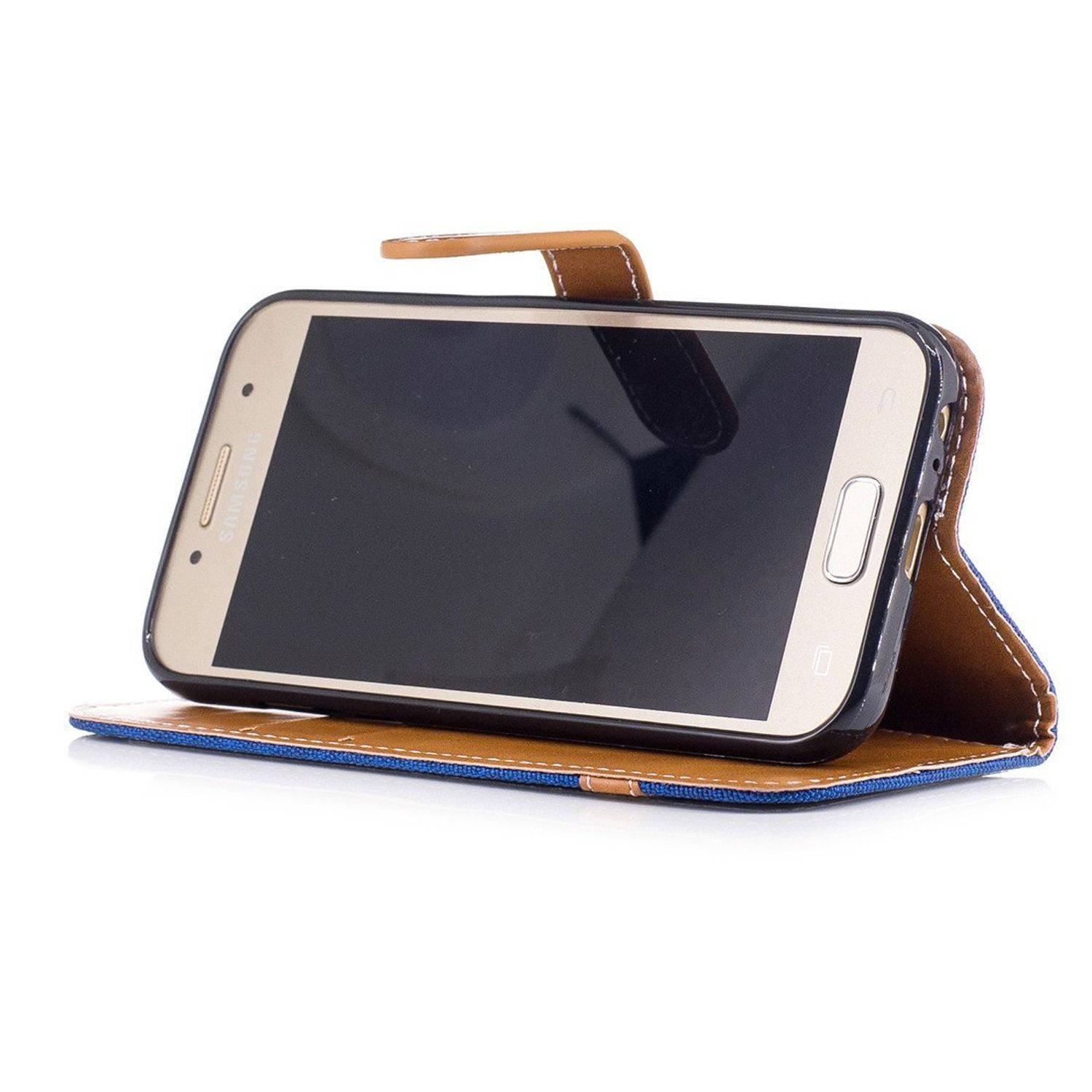 Samsung Galaxy A3 (2017) Handyhülle Bookcover Blau