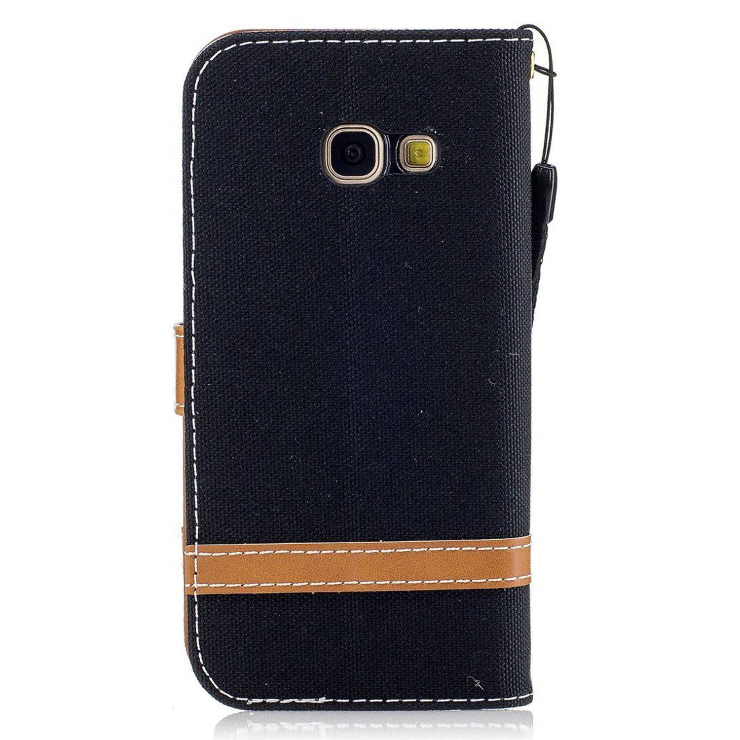 Samsung Galaxy A3 (2017) Handyhülle Bookcover Schwarz
