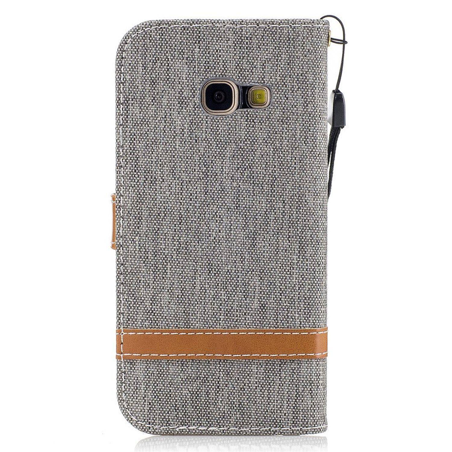 Samsung Galaxy A3 (2017) Handyhülle Bookcover Grau