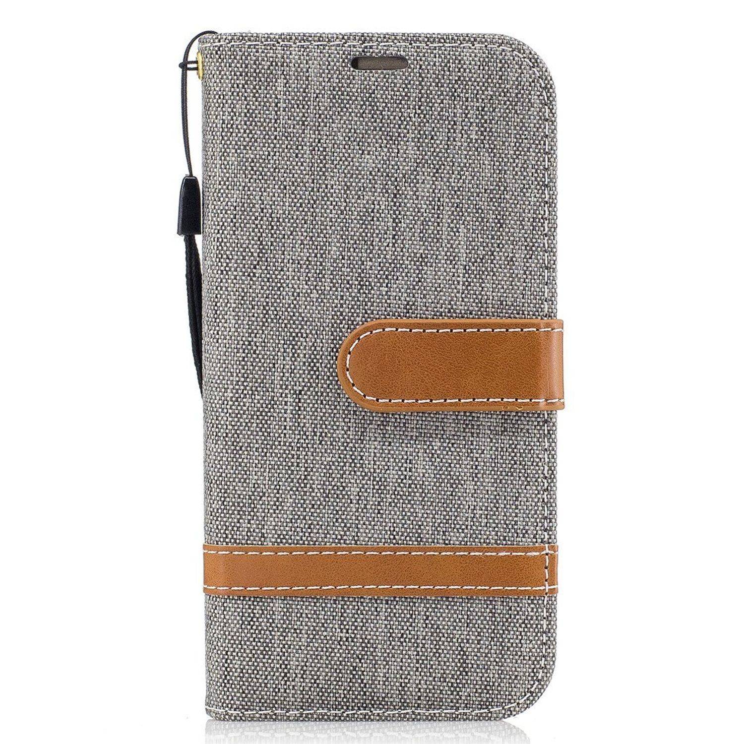 Samsung Galaxy A3 (2017) Handyhülle Bookcover Grau