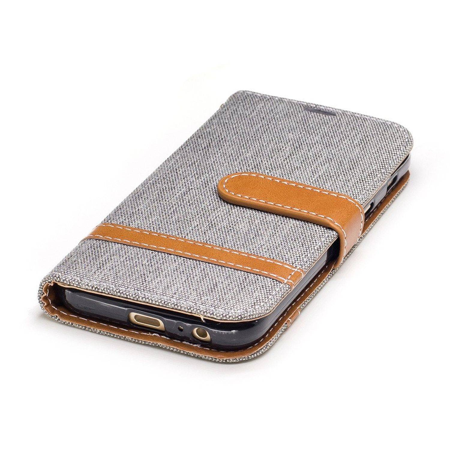 Samsung Galaxy A3 (2017) Handyhülle Bookcover Grau