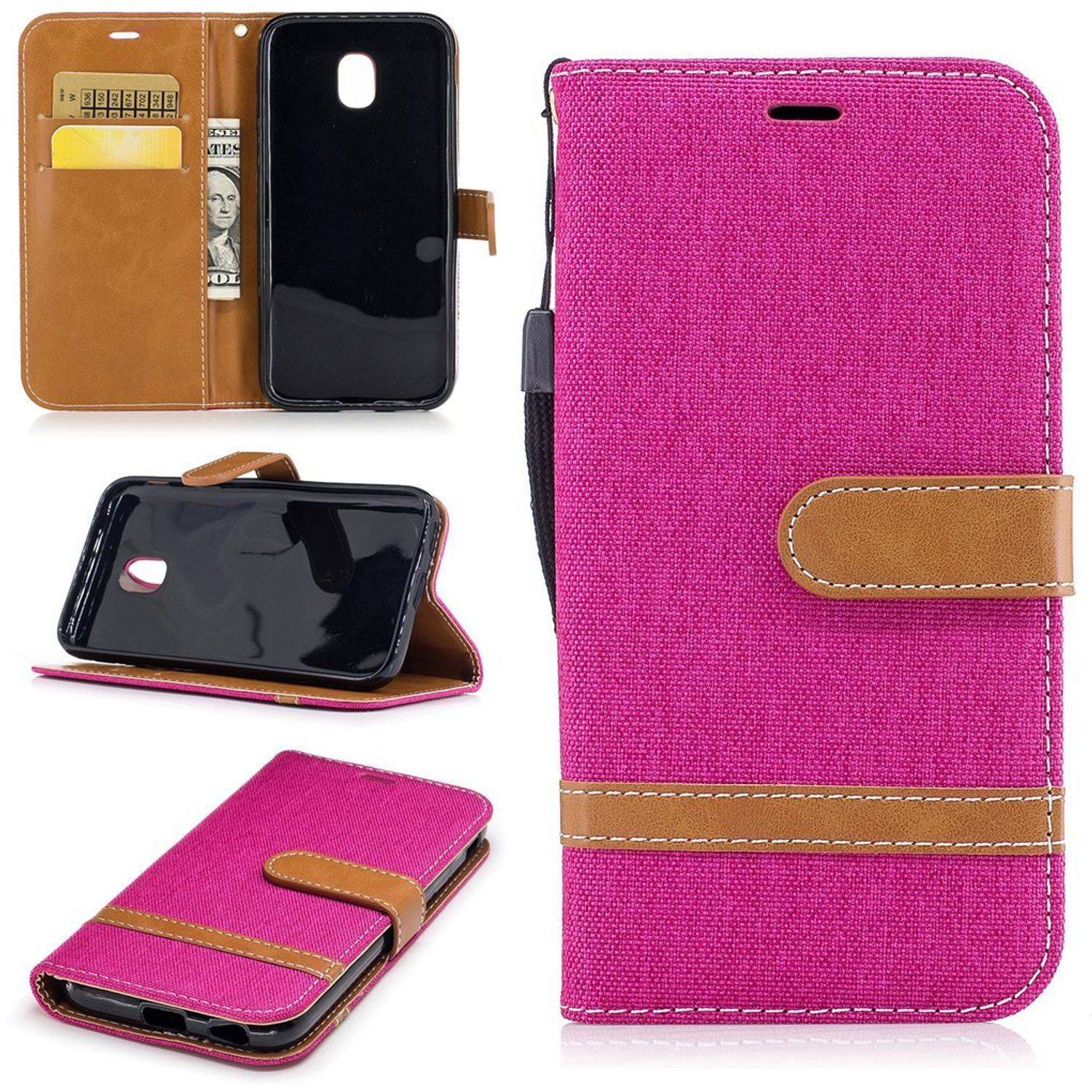 Samsung Galaxy J3 (2017) Handyhülle Bookcover Rosa