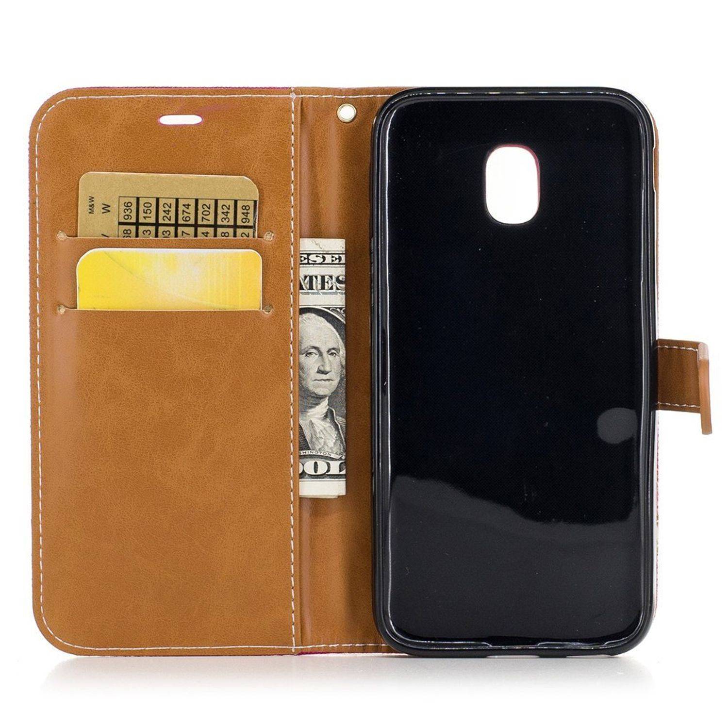 Samsung Galaxy J3 (2017) Handyhülle Bookcover Rosa