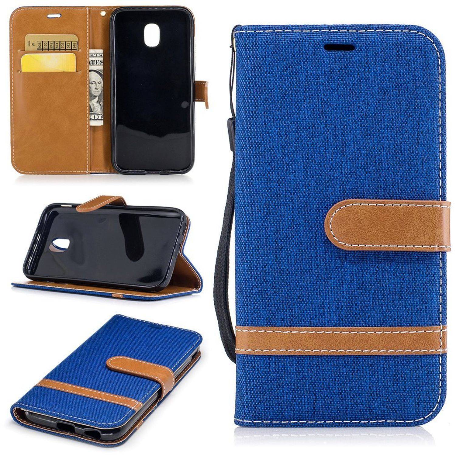 Samsung Galaxy J3 (2017) Handyhülle Bookcover Blau