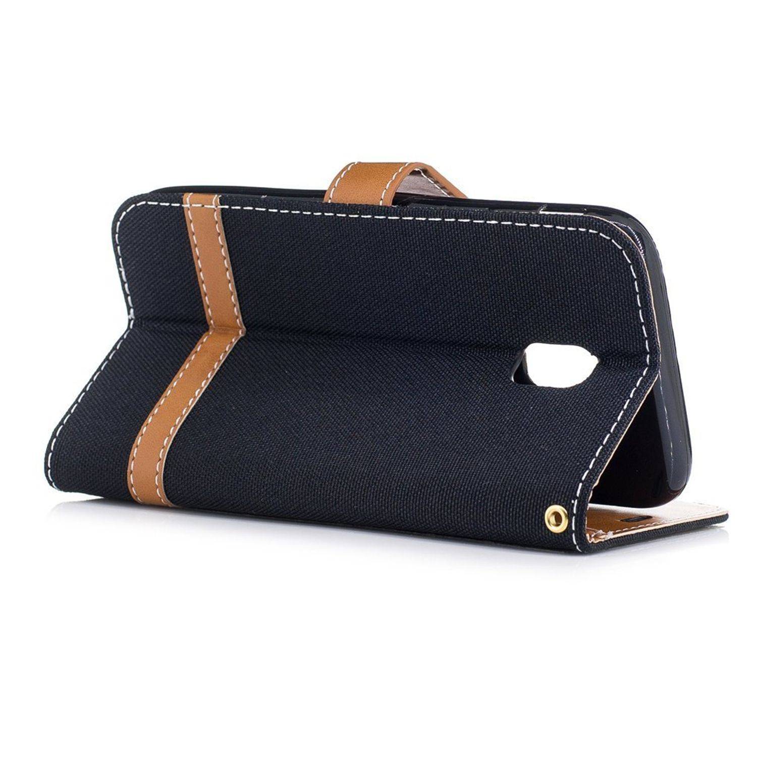 Samsung Galaxy J3 (2017) Handyhülle Bookcover Schwarz