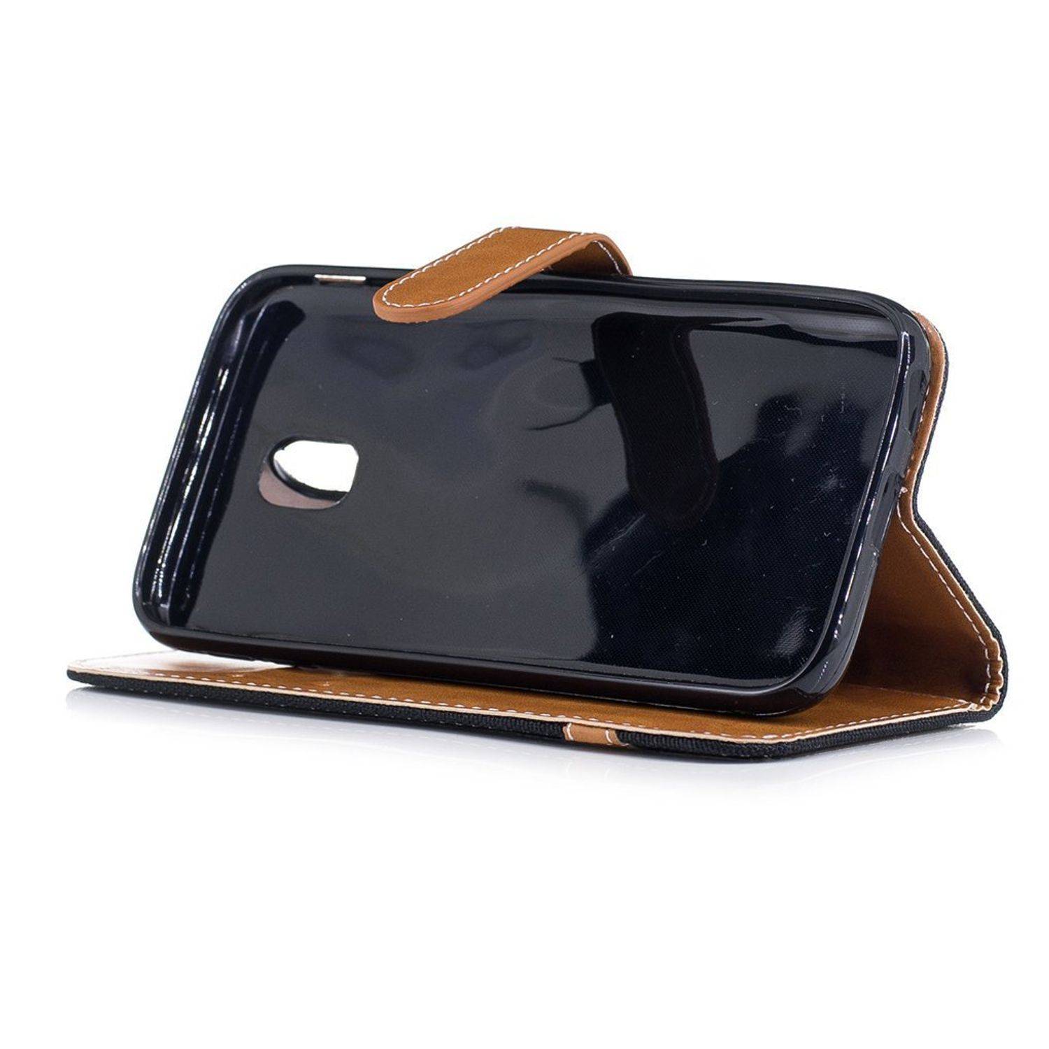 Samsung Galaxy J3 (2017) Handyhülle Bookcover Schwarz
