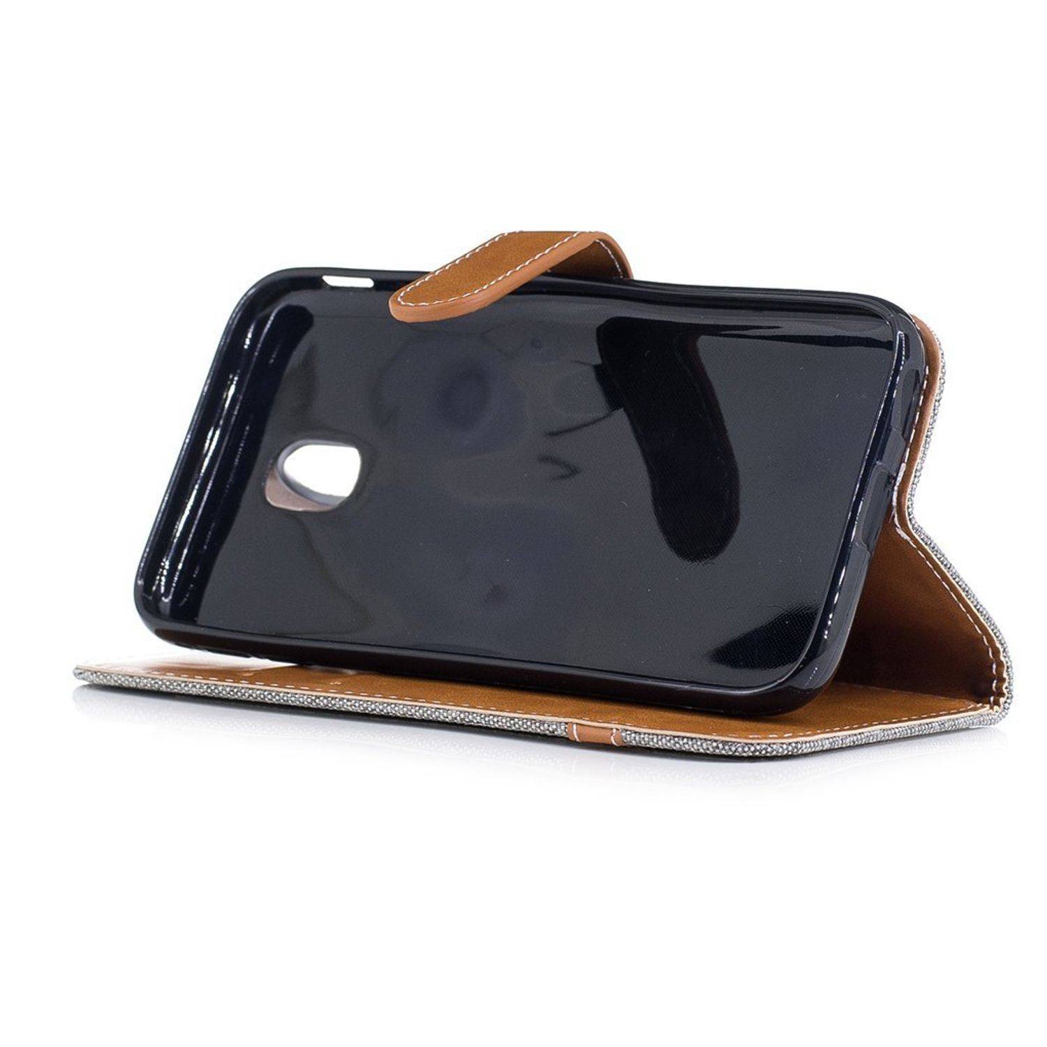 Samsung Galaxy J5 (2017) Handyhülle Bookcover Grau